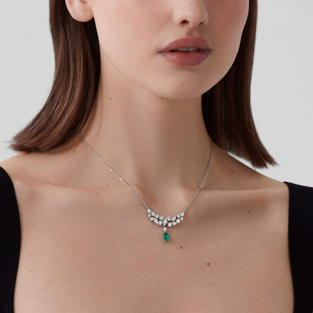 0035 Garrard Albemarle Abstract Transformable Diamond Necklace In 18ct White Gold with Albemarle White Gold, diamond an