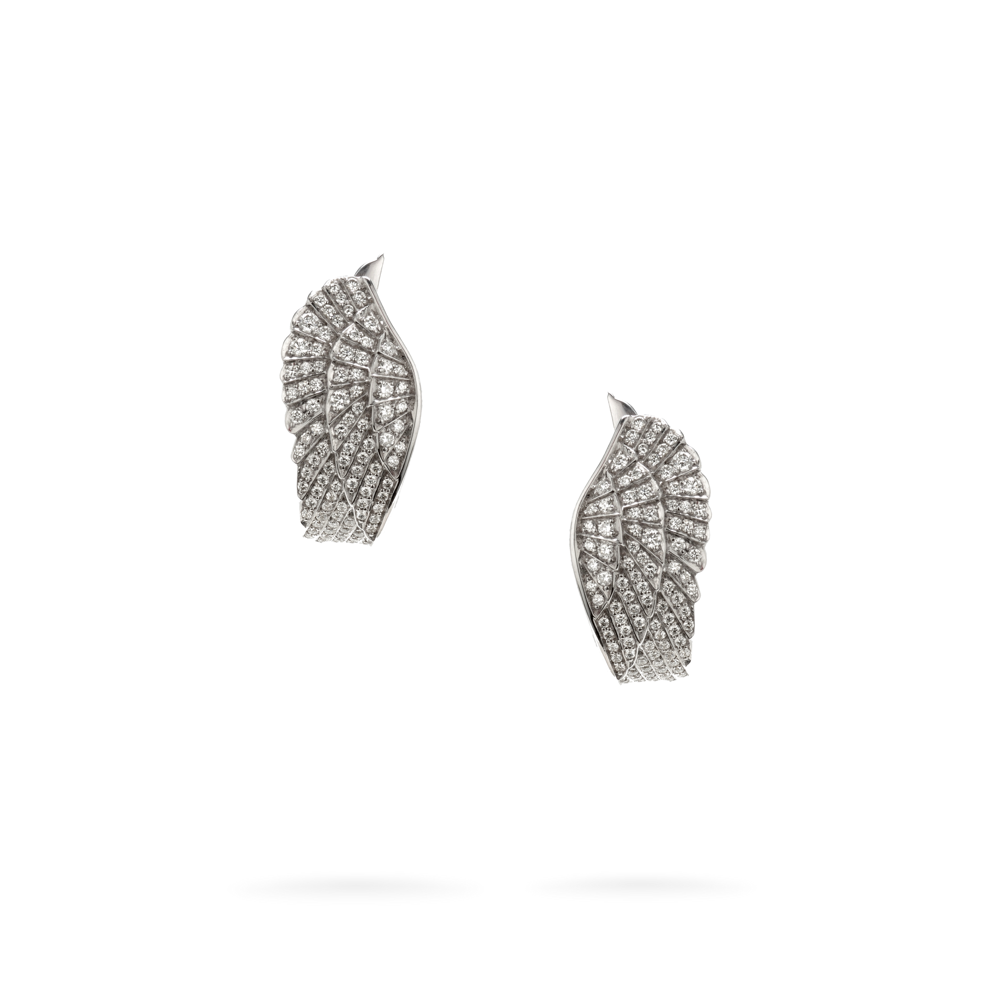 Wings Classic Wrap Around Diamond Earrings | In 18ct White Gold