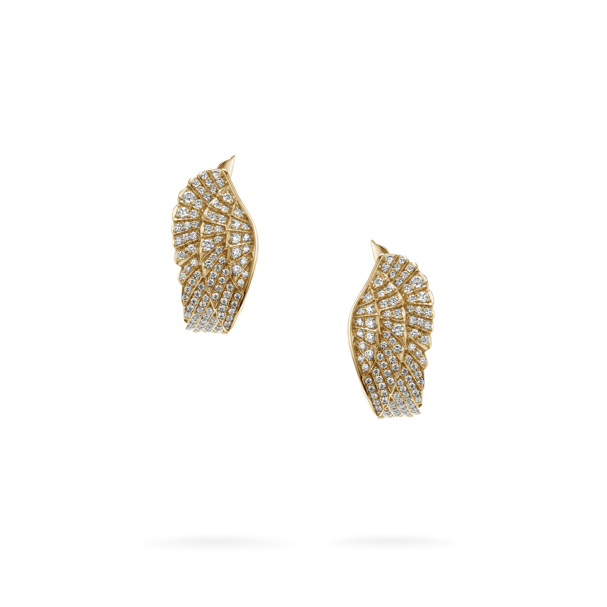 Wings Classic Wrap Around Diamond Earrings | In 18ct Yellow Gold