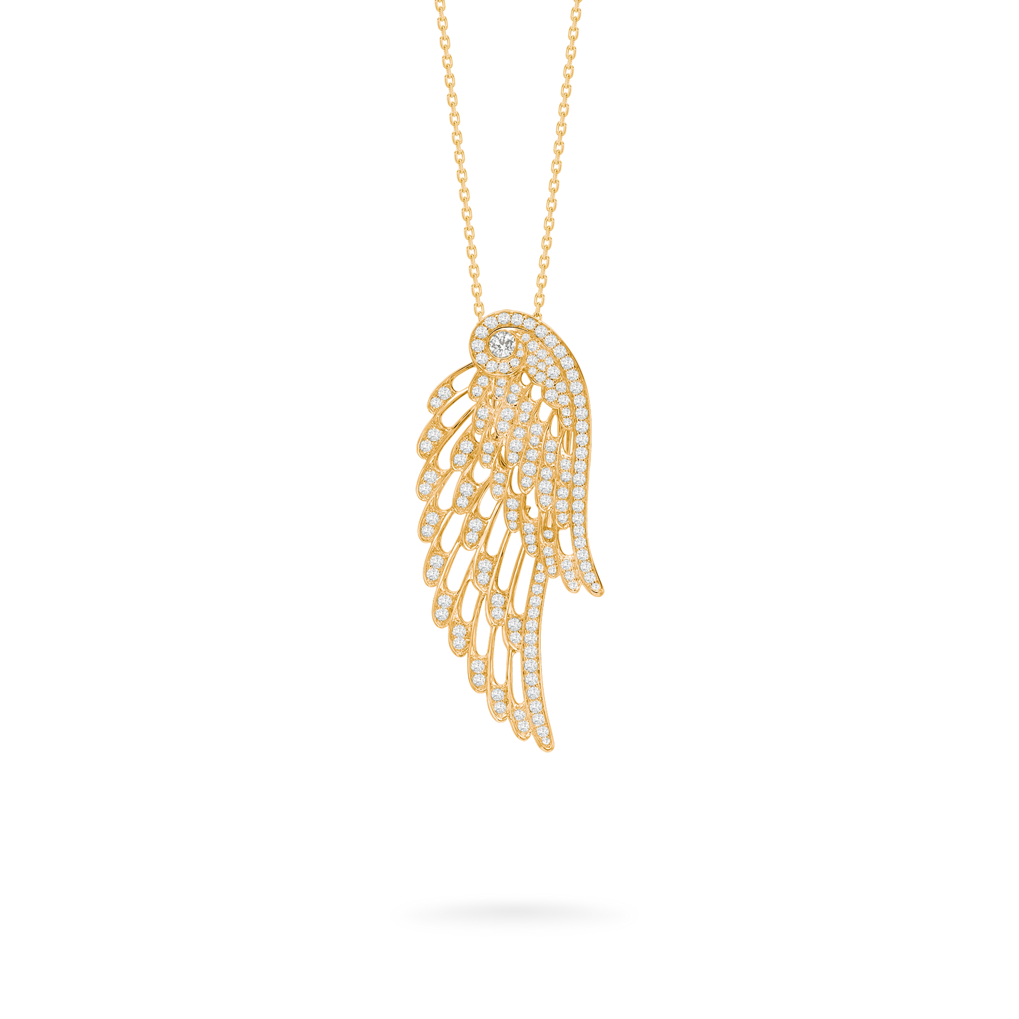 Wings Embrace Diamond Slider Pendant | In 18ct Yellow Gold