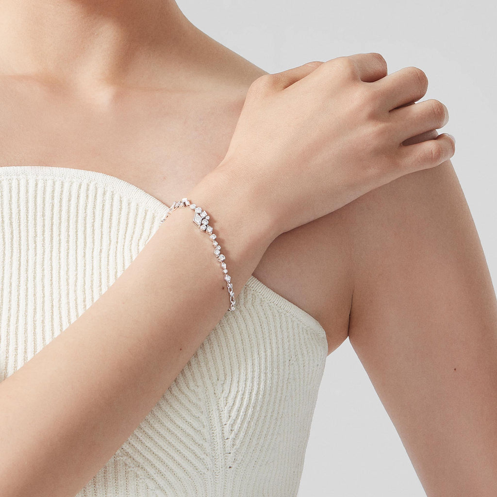 Albemarle Abstract Diamond Bracelet | In 18ct White Gold