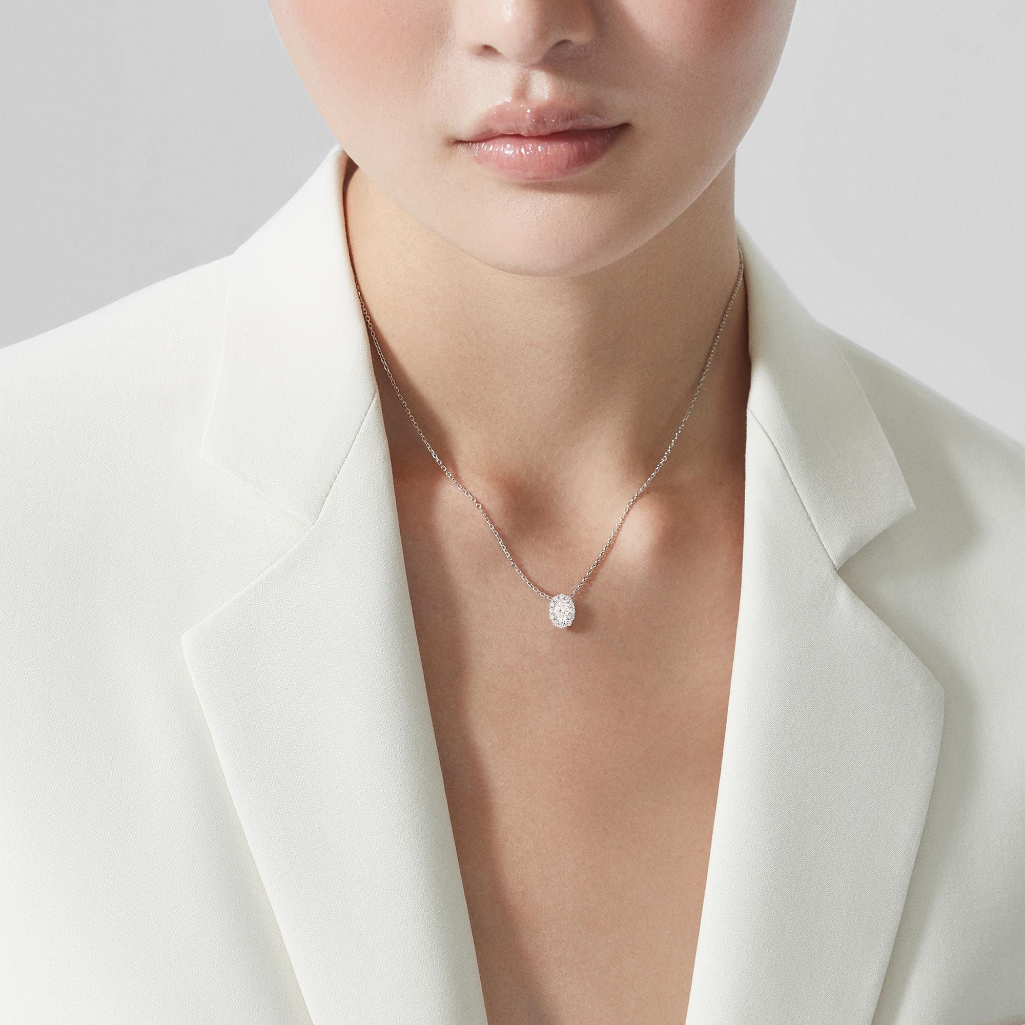 1735 Mini Icons Diamond Pendant | In Platinum
