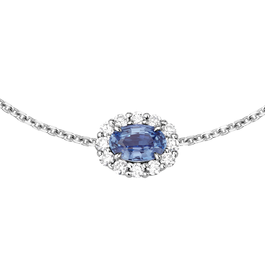 1735 Mini Icons Pale Sapphire Bracelet | In Platinum with Diamonds