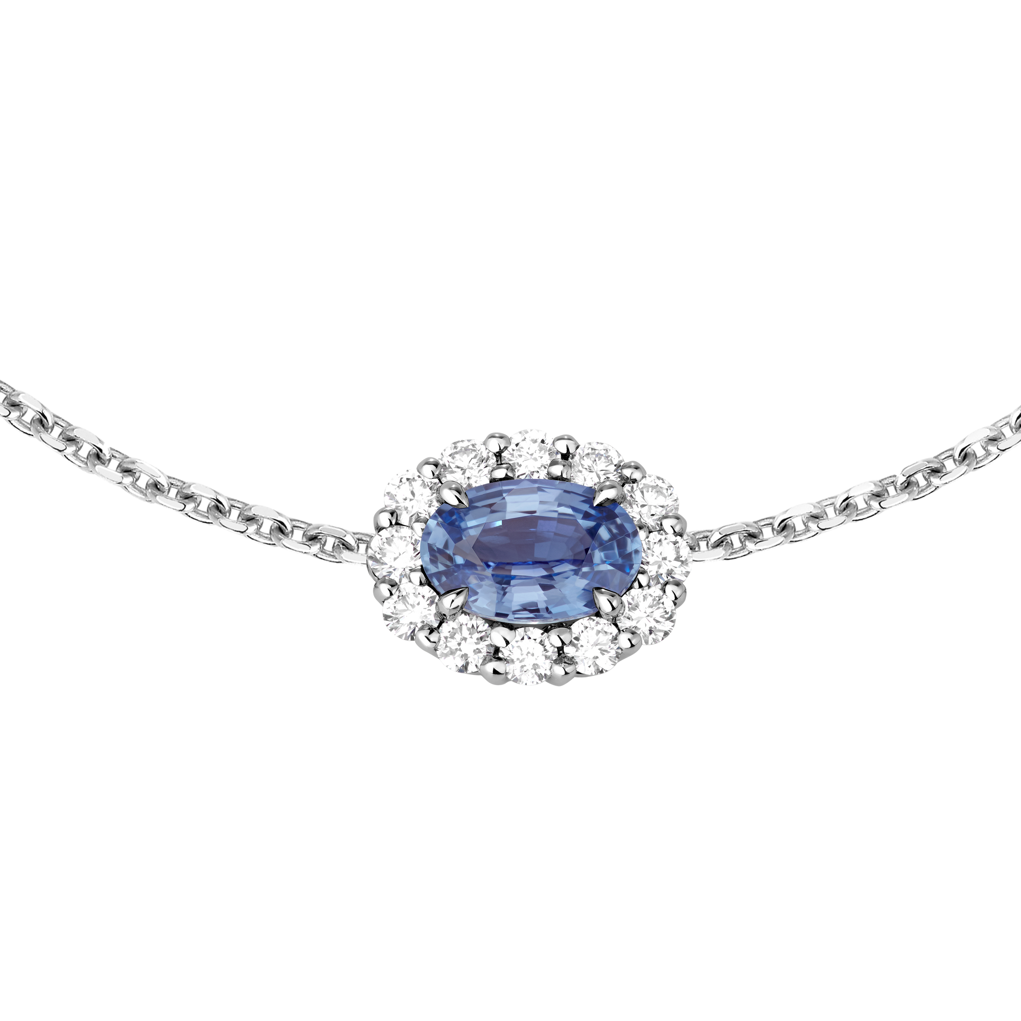1735 Mini Icons Pale Sapphire Bracelet | In Platinum with Diamonds