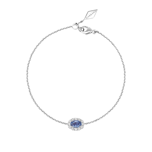 1735 Mini Icons Pale Sapphire Bracelet | In Platinum with Diamonds