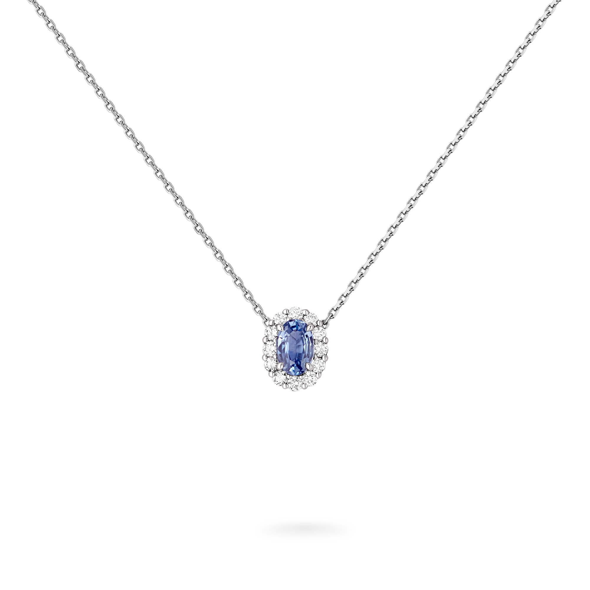 1735 Mini Icons Pale Sapphire Pendant | In Platinum with Diamonds