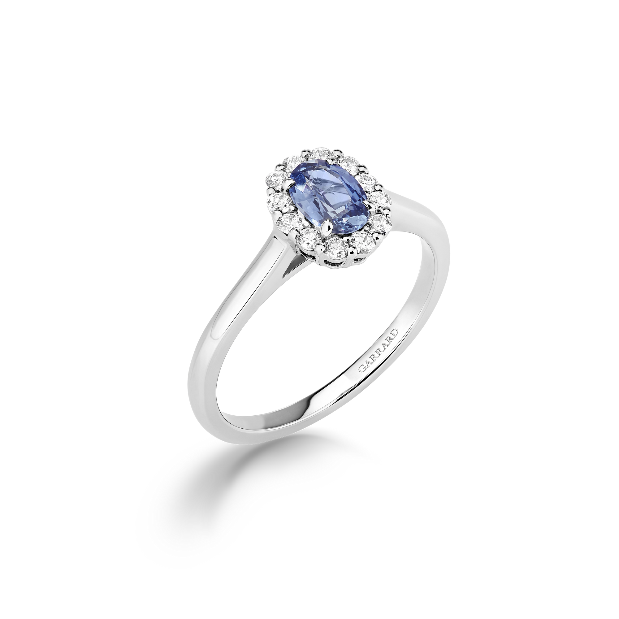1735 Mini Icons Pale Sapphire Ring | In Platinum with Diamonds