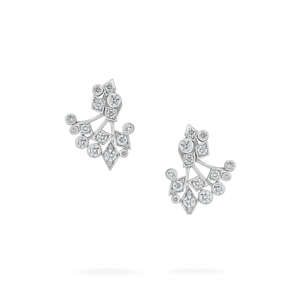 Garrard Albemarle Abstract jewellery Collection Diamond Ear Jackets In 18ct White Gold 2017413 Hero View