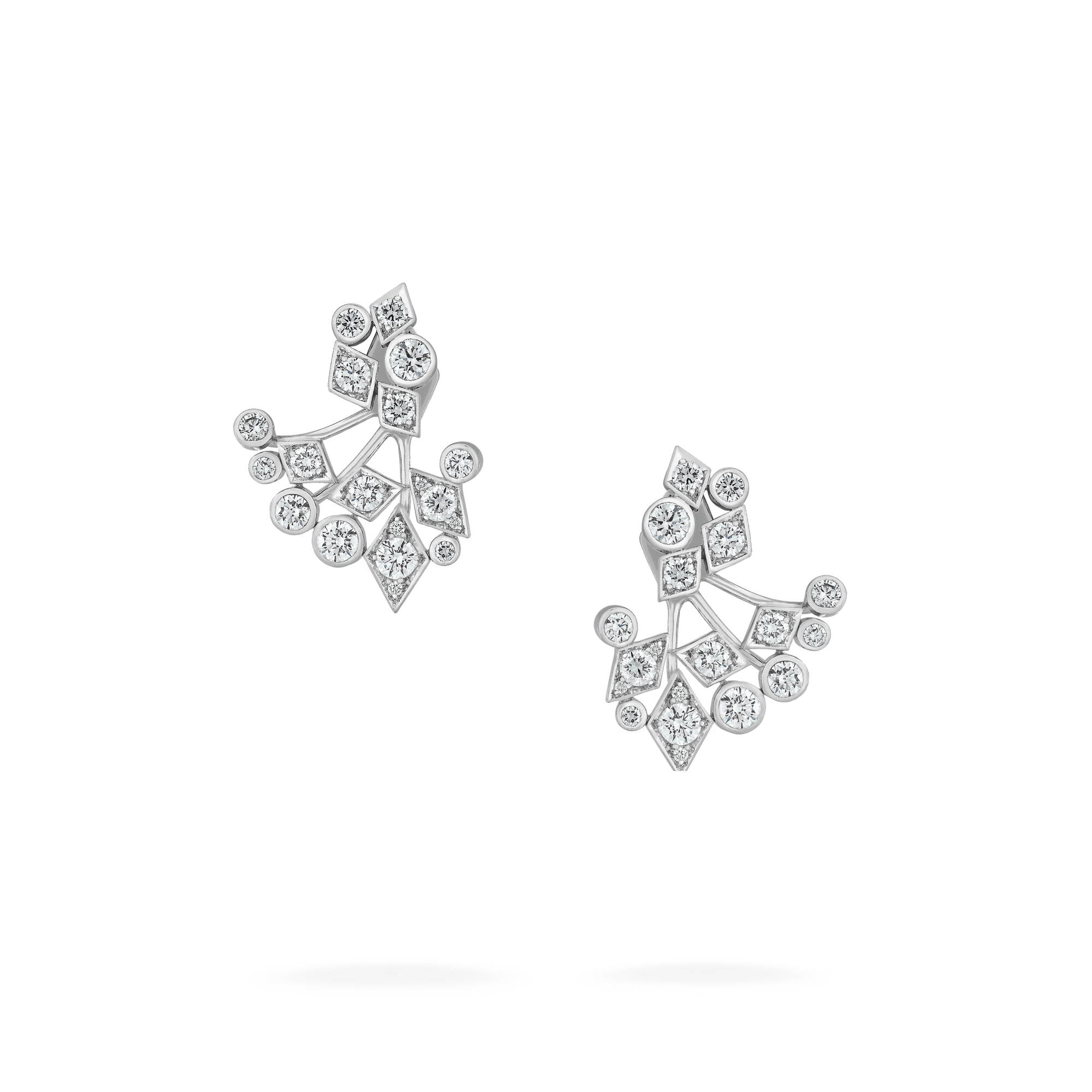 Garrard Albemarle Abstract jewellery Collection Diamond Ear Jackets In 18ct White Gold 2017413 Hero View