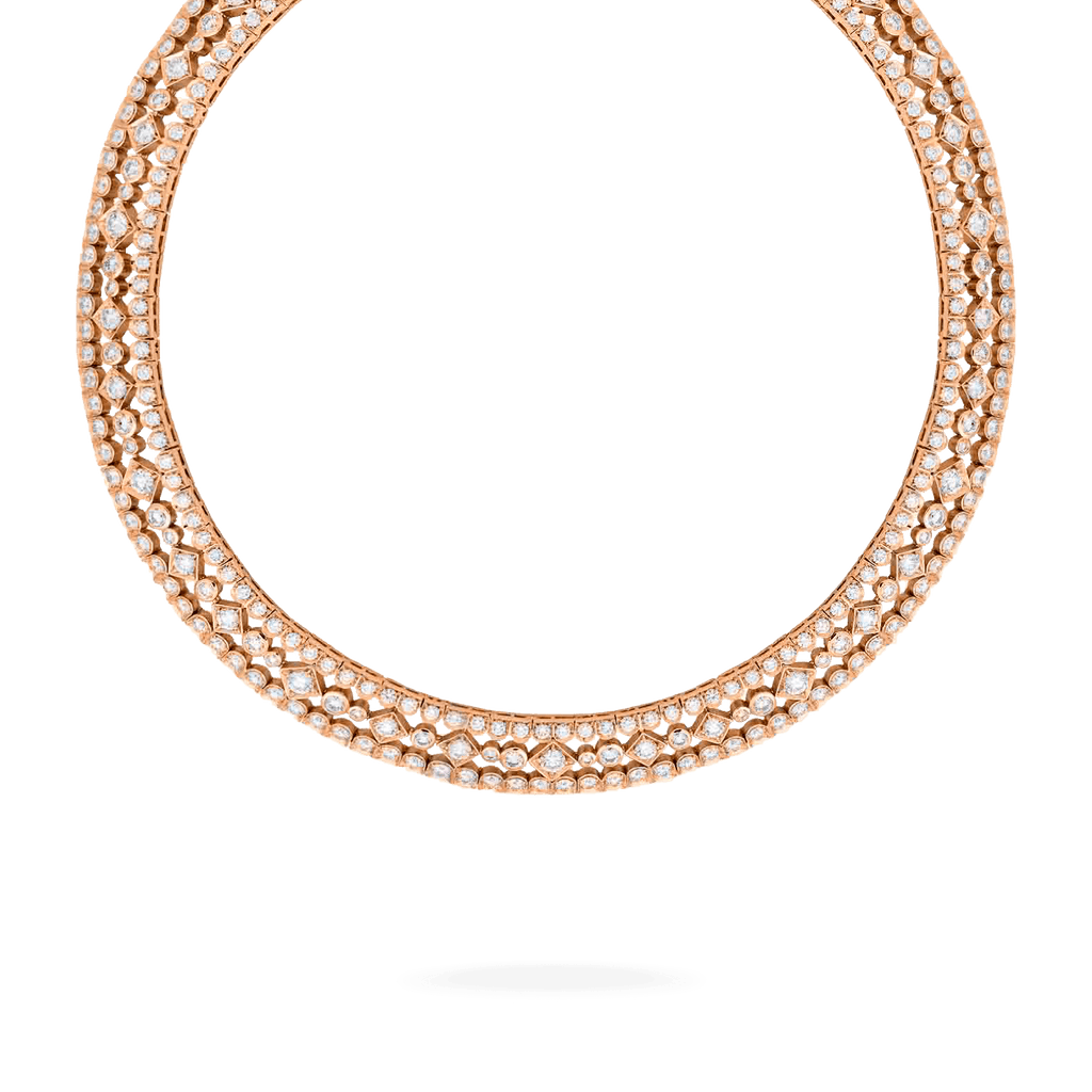 Garrard Albemarle Classic High Jewellery Diamond Collar Necklace In 18ct Rose Gold 2013306