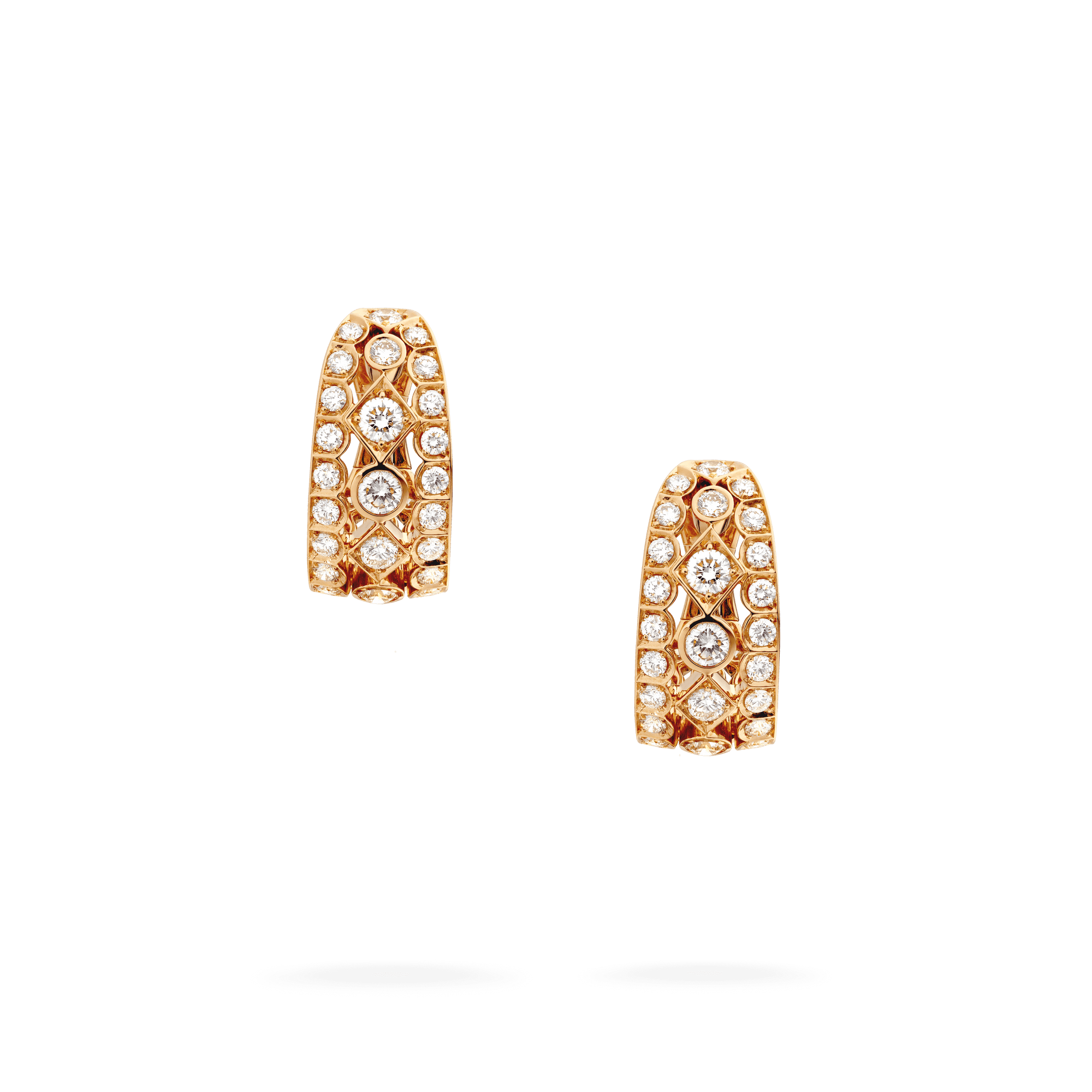 Garrard Albemarle Classic High Jewellery Diamond Earrings In 18ct Rose Gold 2013309