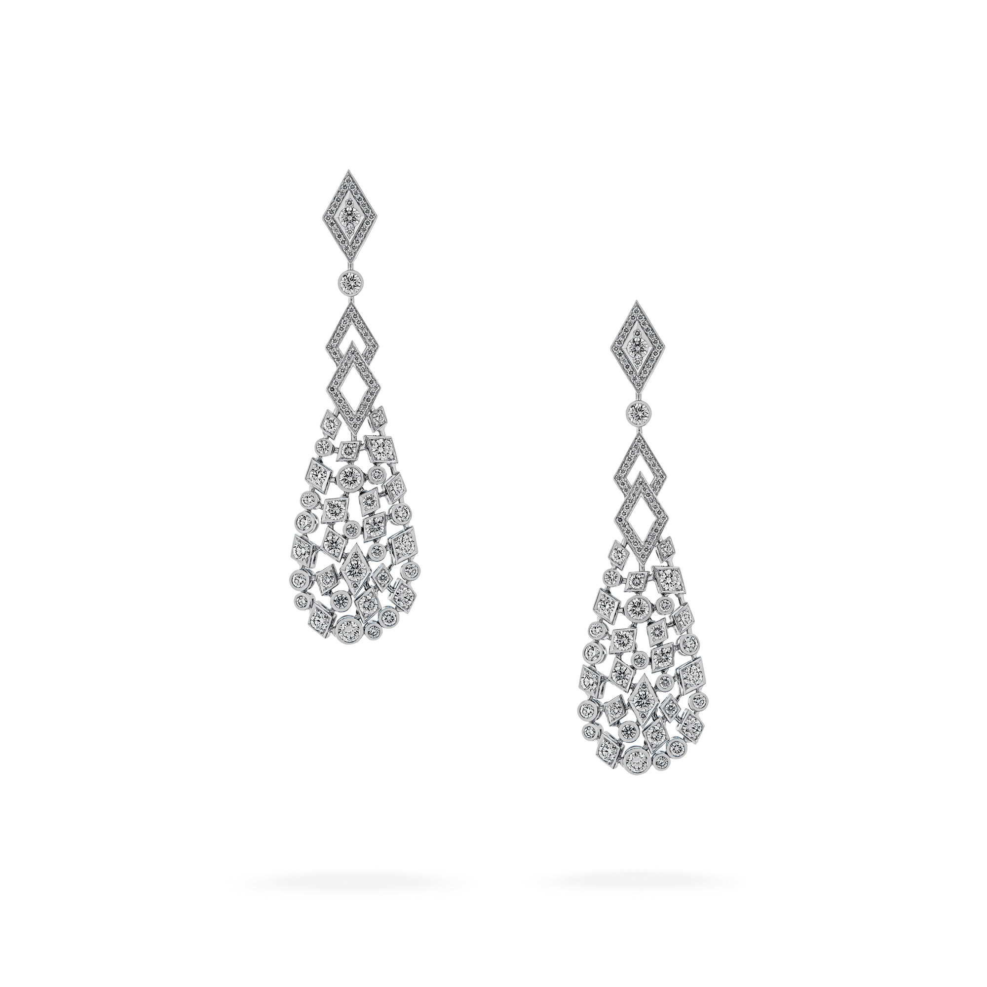 Garrard Albemarle High Jewellery Diamond Earrings In 18ct White Gold 2017324