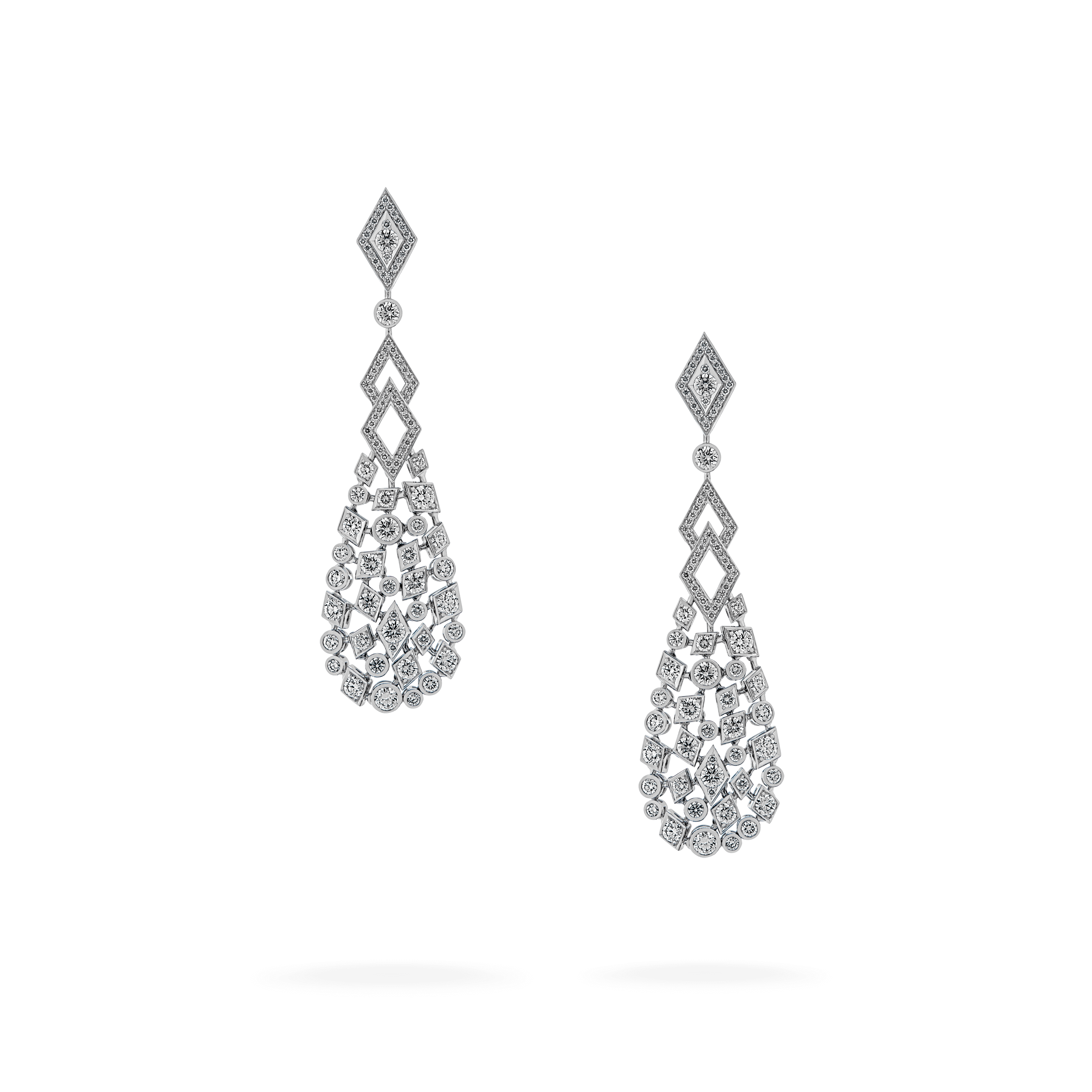 Garrard Albemarle High Jewellery Diamond Earrings In 18ct White Gold 2017324