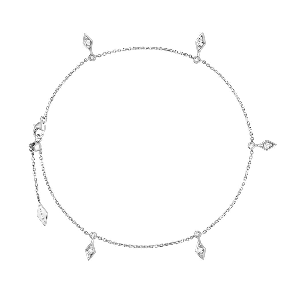 Garrard Albemarle Mini Icons Diamond Anklet In 18ct White Gold 2018653 2
