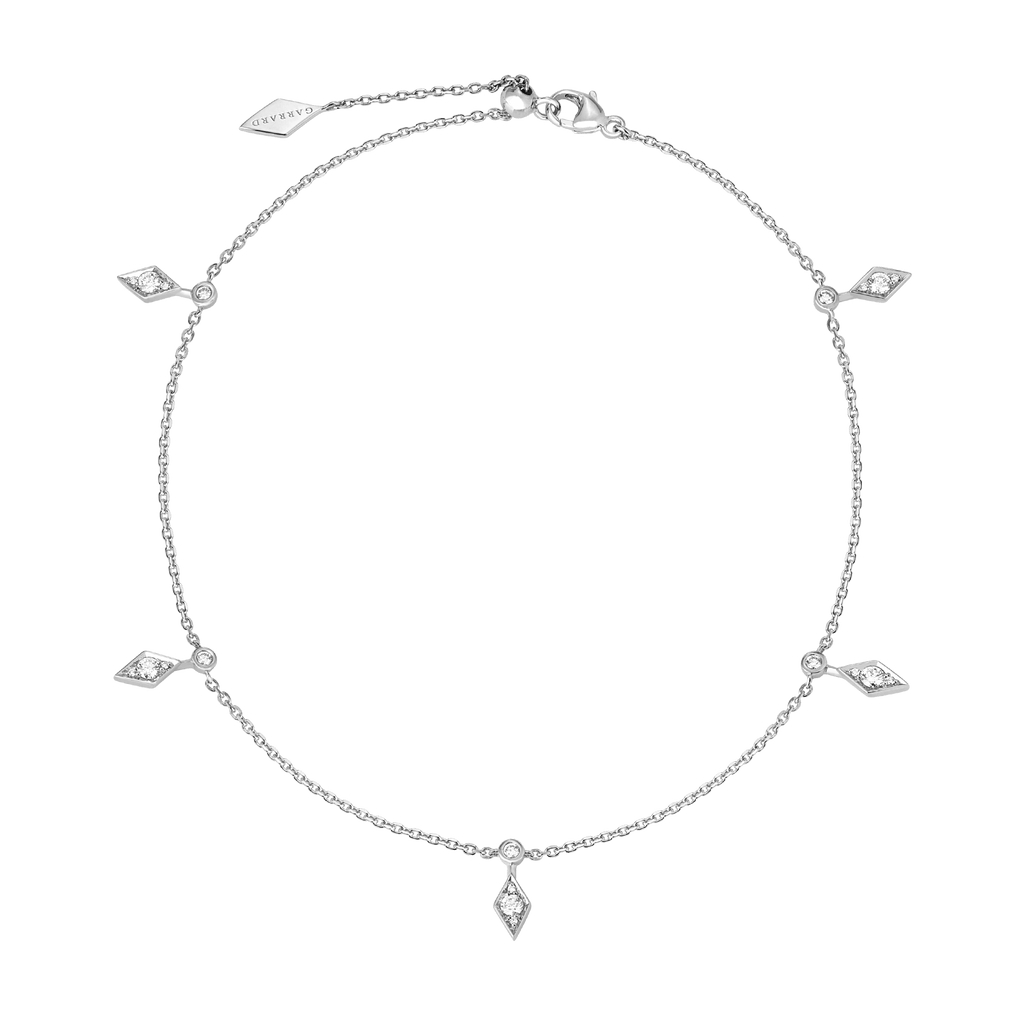 Garrard Albemarle Mini Icons Diamond Anklet In 18ct White Gold 2018653
