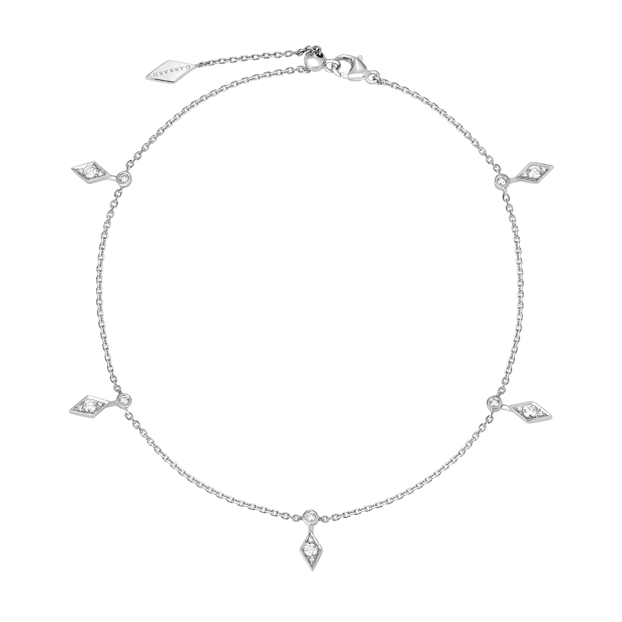 Garrard Albemarle Mini Icons Diamond Anklet In 18ct White Gold 2018653