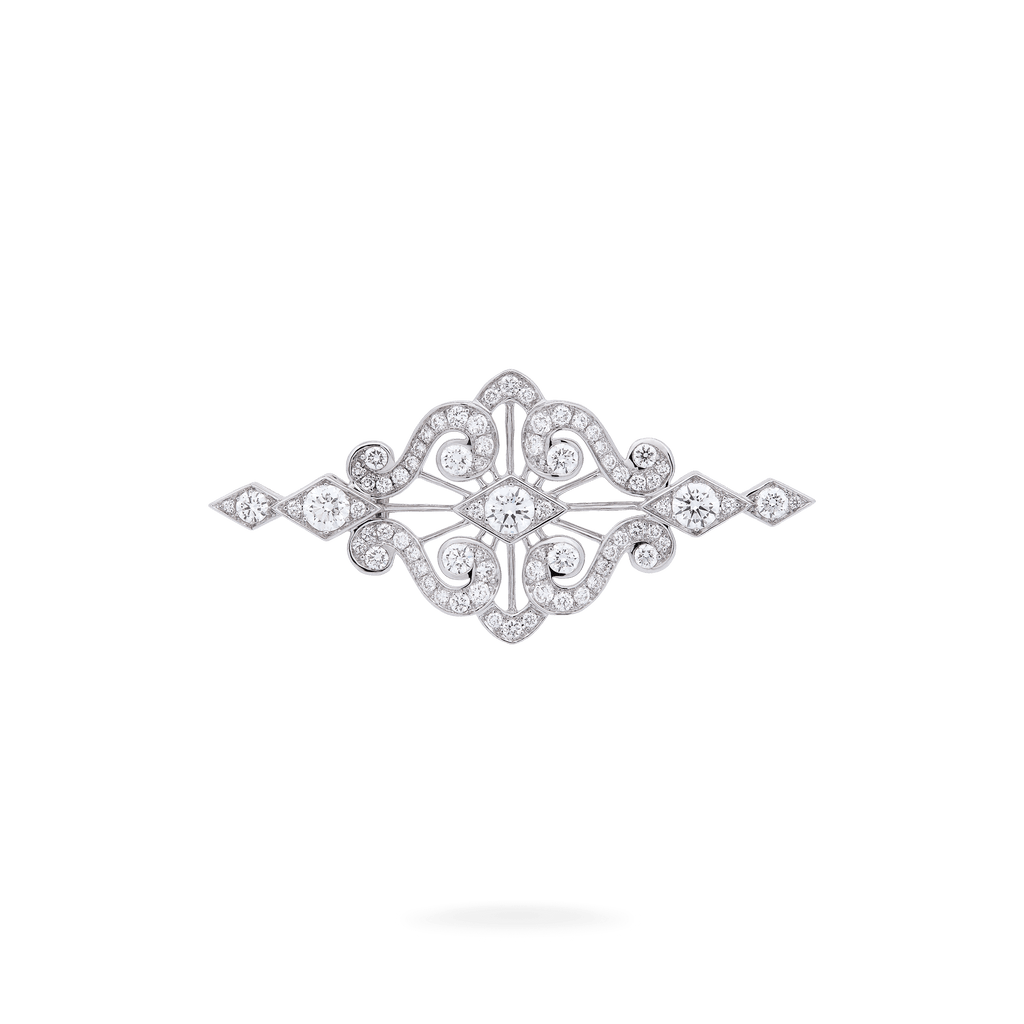 Albemarle Diamond Brooch | In 18ct White Gold