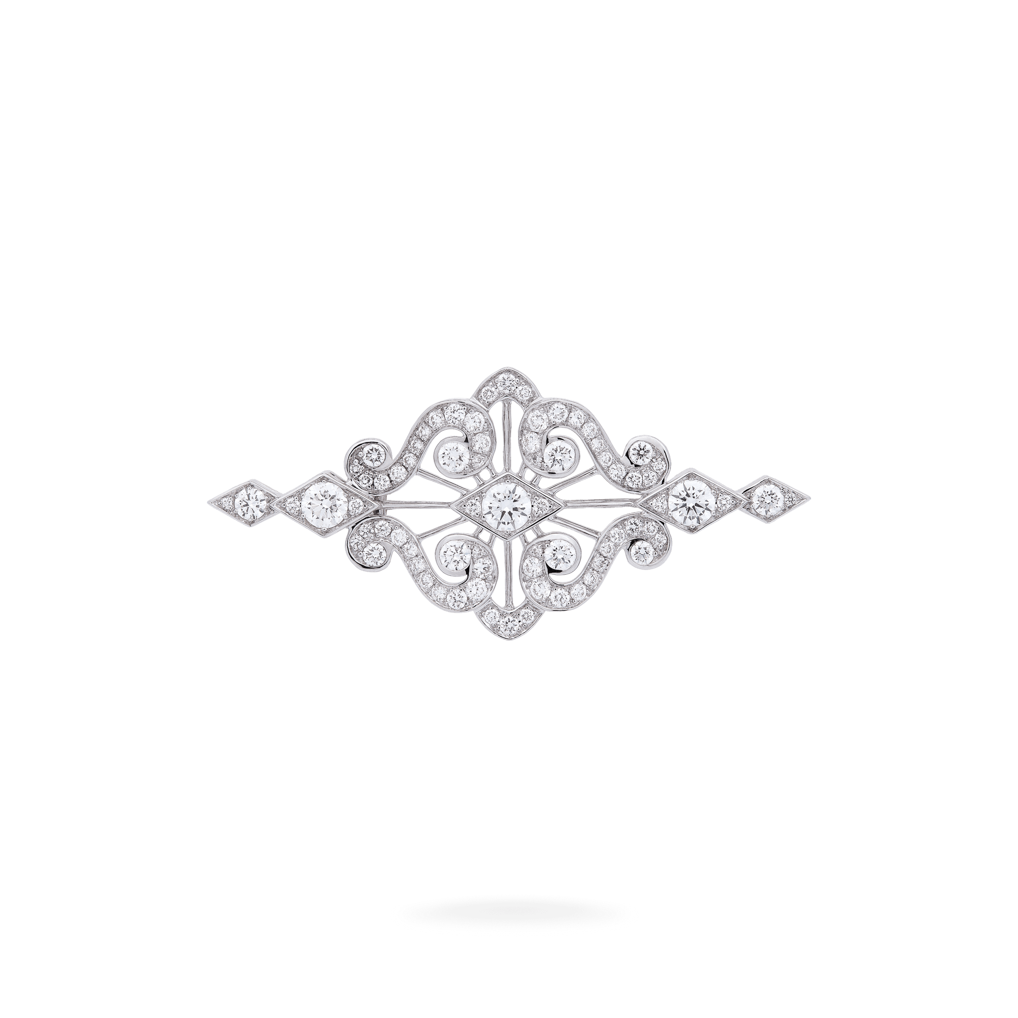 Albemarle Diamond Brooch | In 18ct White Gold