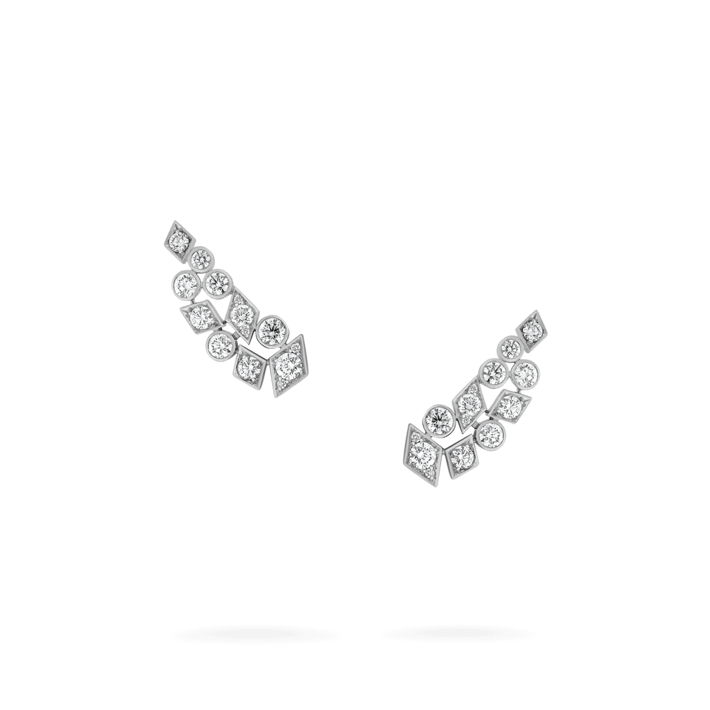 Garrard Albemarle jewellery Collection Diamond Ear Climbers In 18ct White Gold 2017414 Hero View