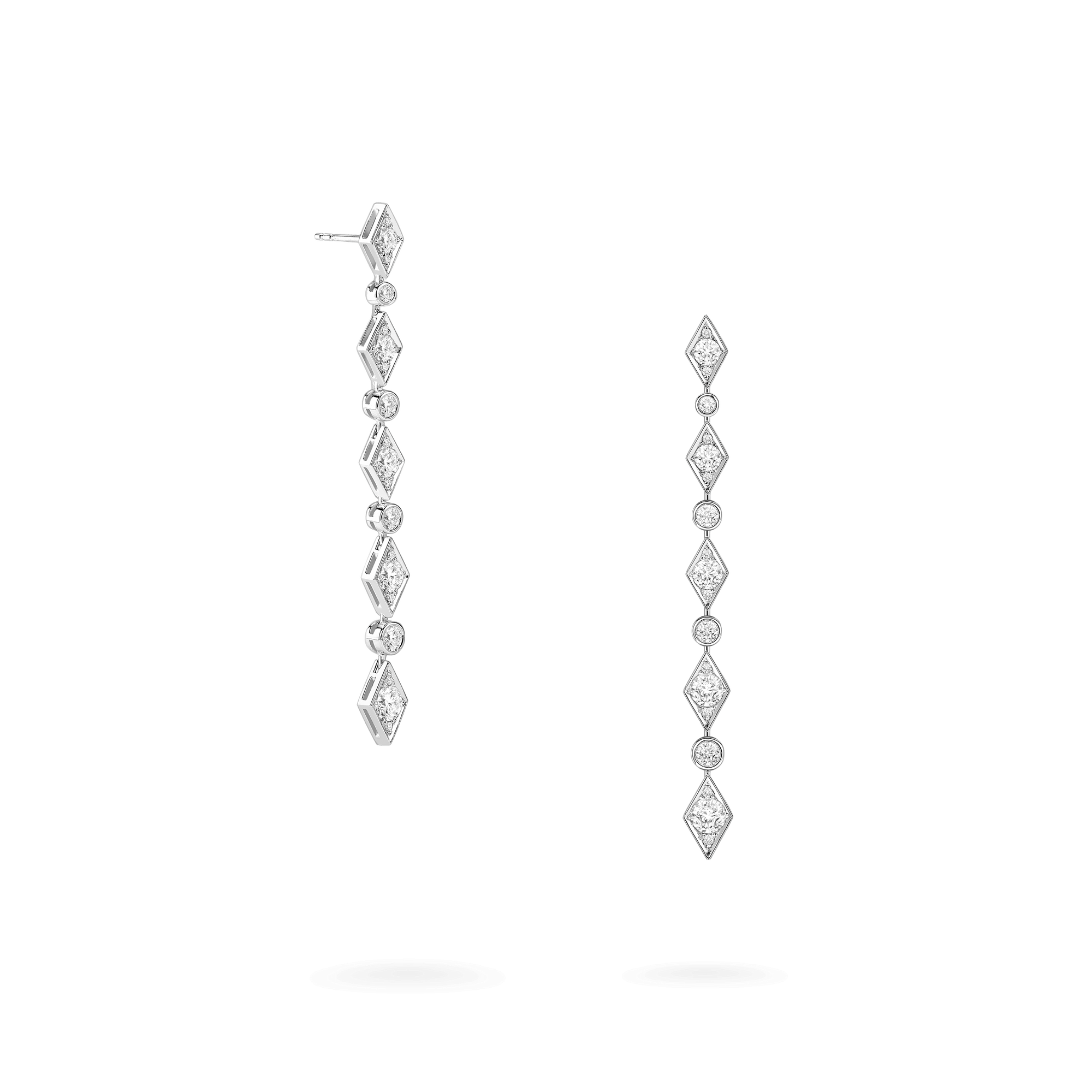 Garrard Albemarle jewellery collection Diamond Drop Earrings In 18ct White Gold 2014501 Hero1 1