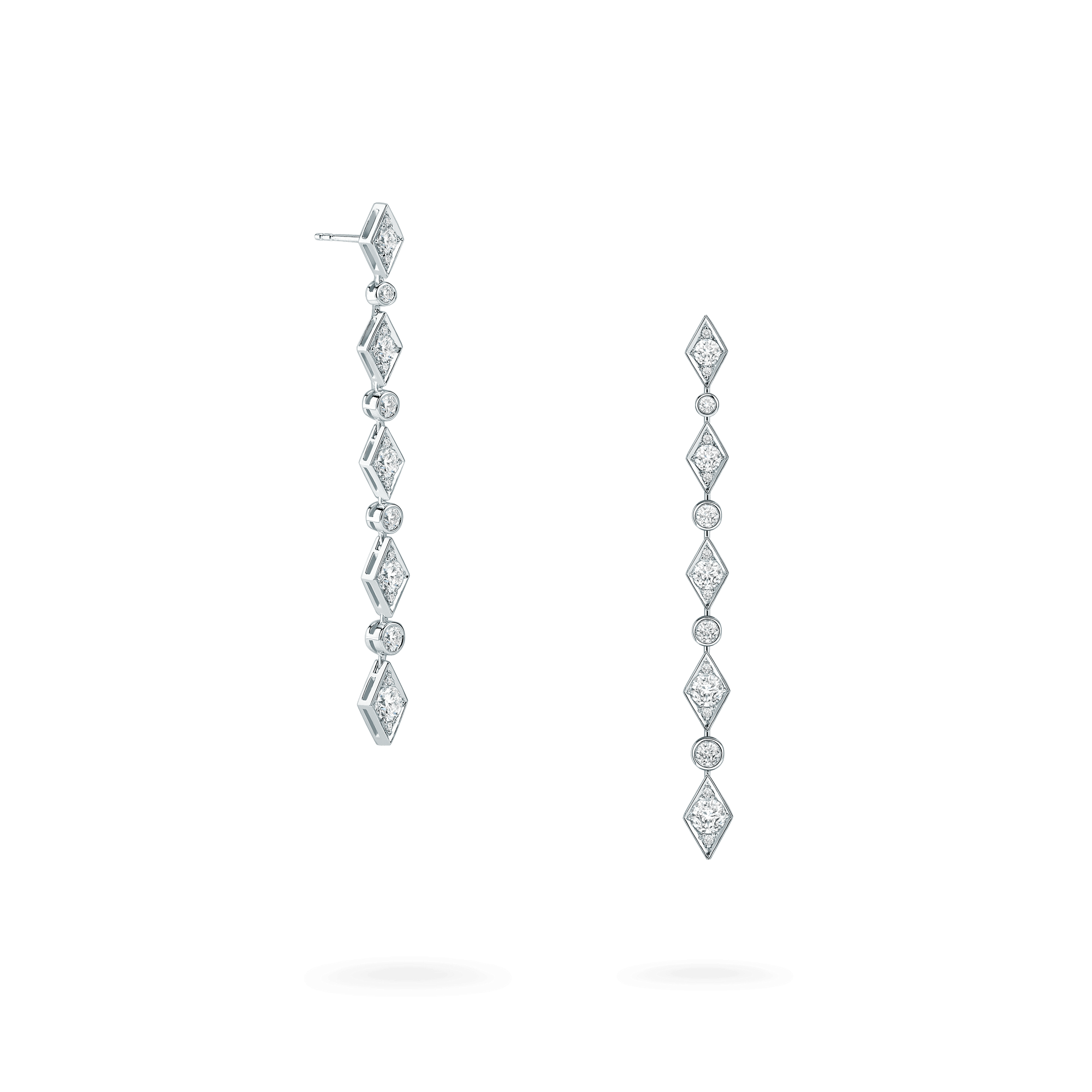 Garrard Albemarle jewellery collection Diamond Drop Earrings In 18ct White Gold 2014501 Hero1