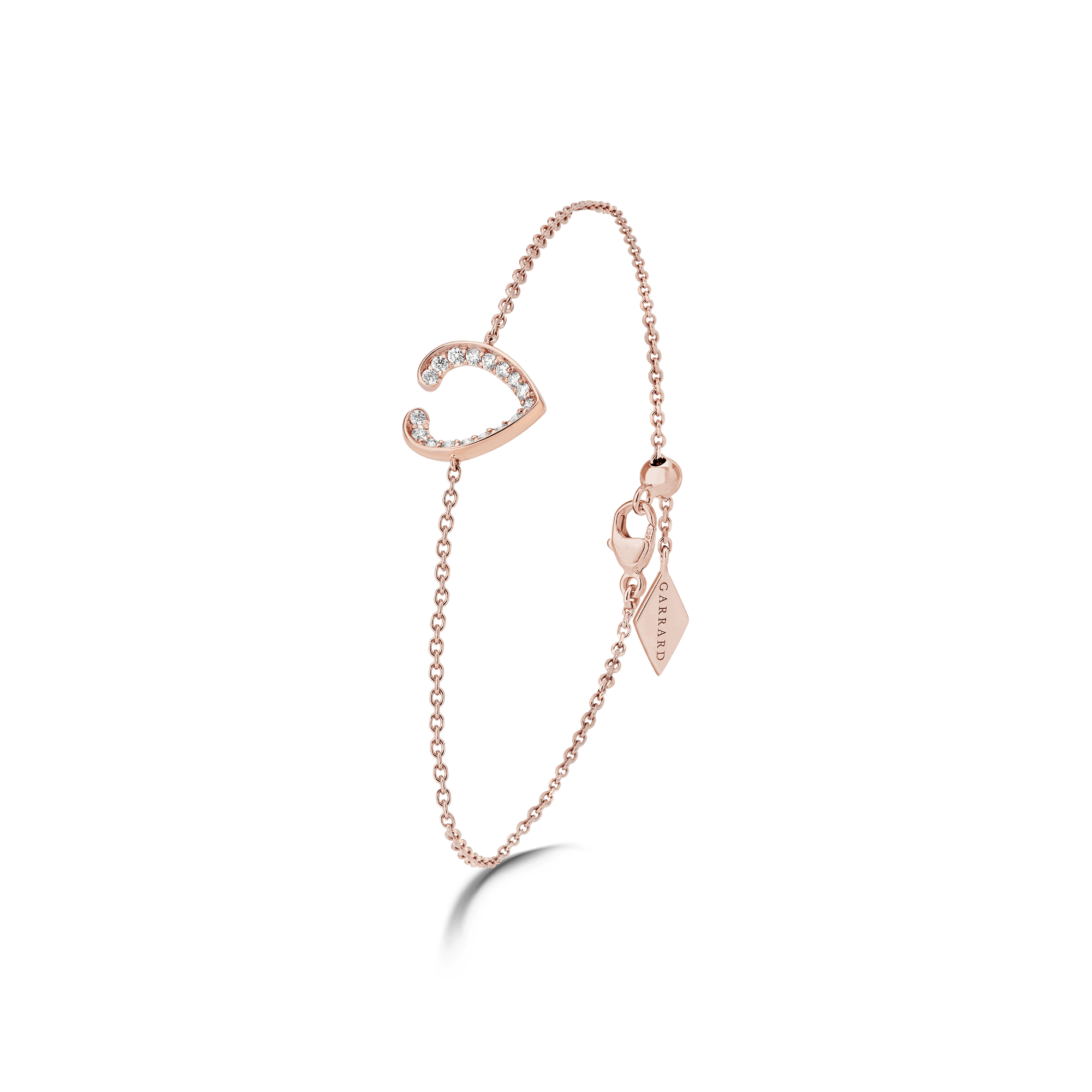 Garrard Aloria Mini Icon collection white diamond bracelet in 18ct Rose Gold 2018650 Hero View