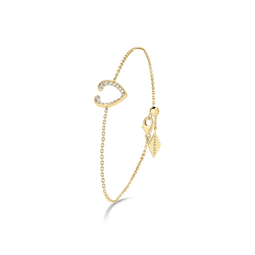 Garrard Aloria Mini Icon collection white diamond bracelet in 18ct yellow gold 2018651 Hero View