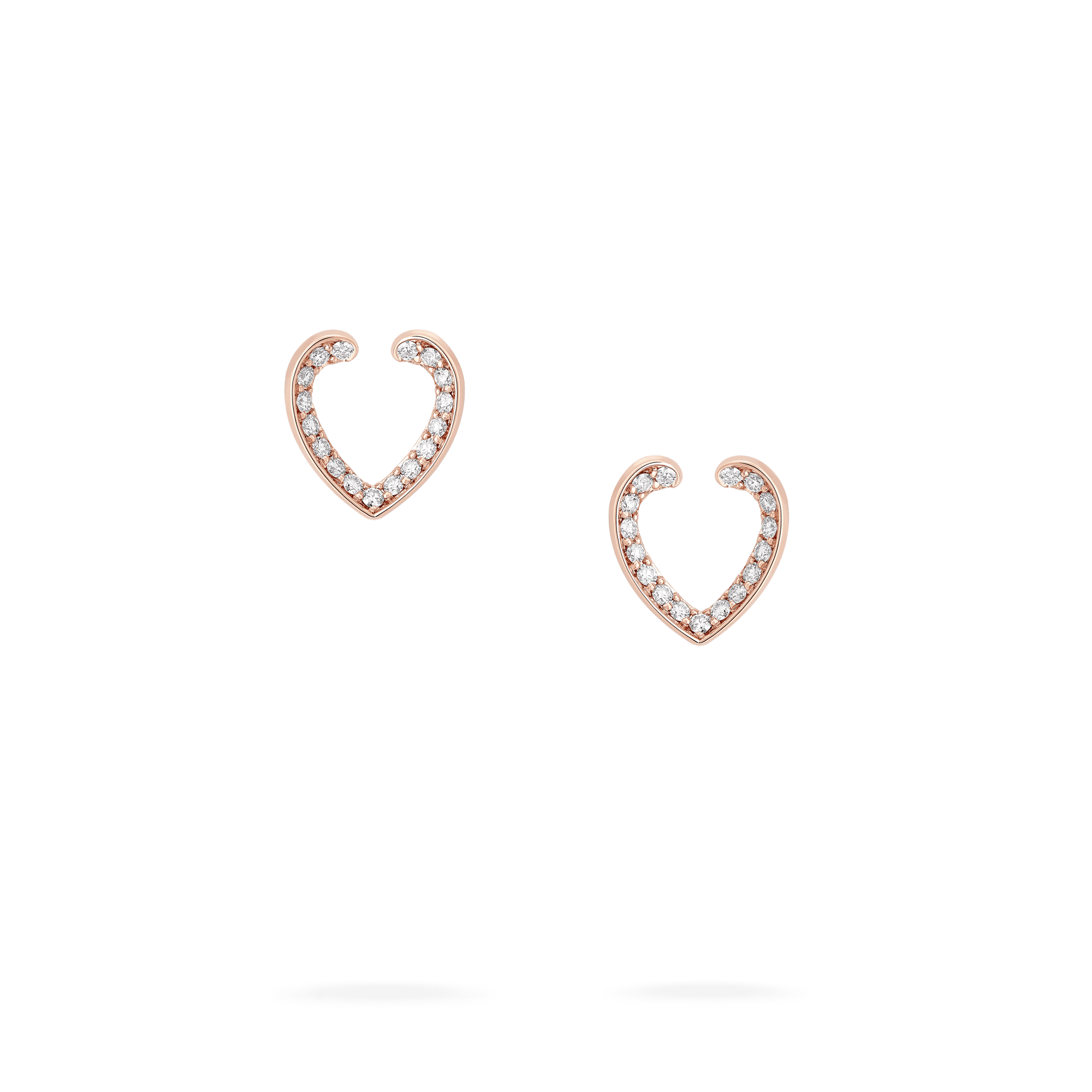 Garrard Aloria Mini Icon collection white diamond earrings in 18ct Rose Gold 2018647 Hero View 1