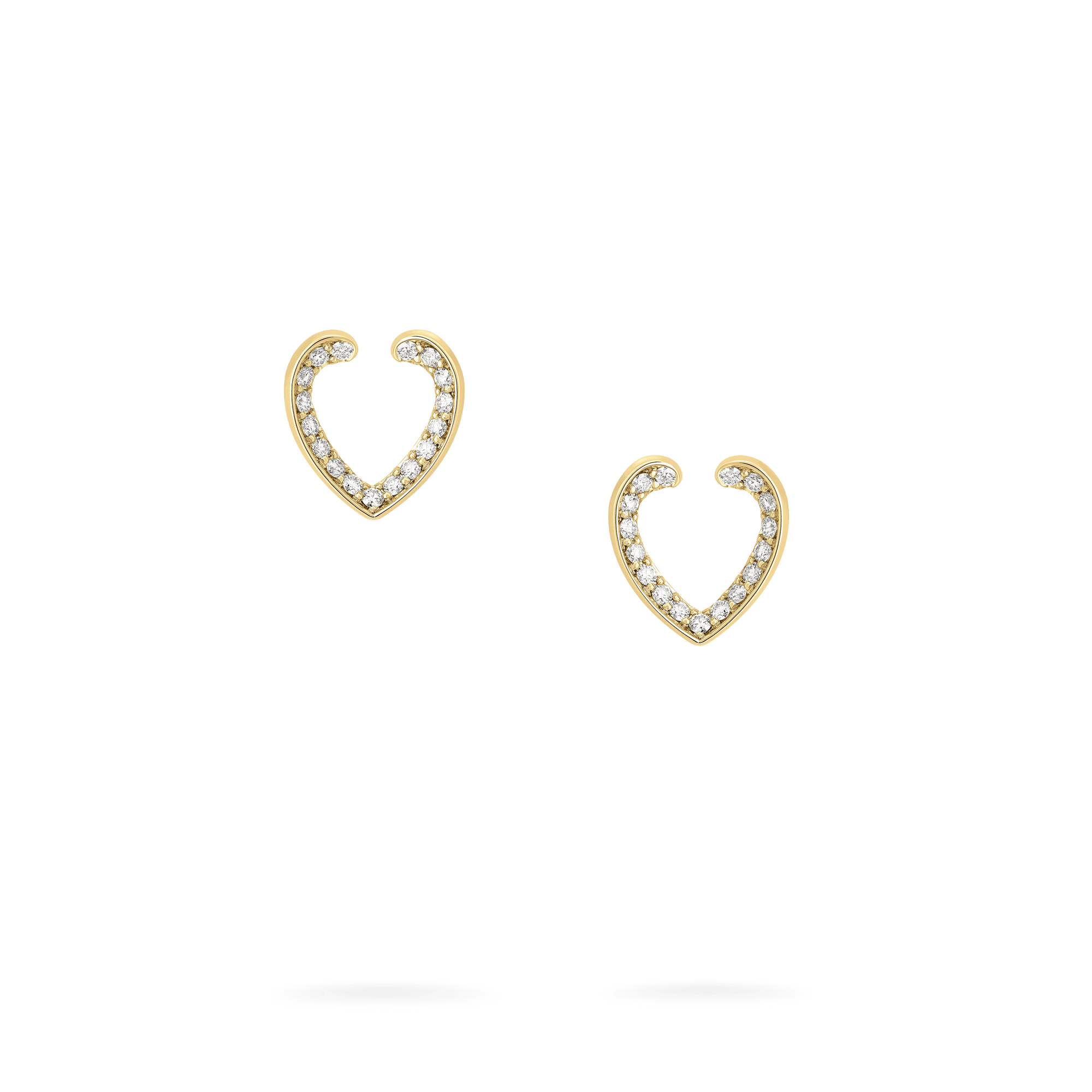 Garrard Aloria Mini Icon collection white diamond earrings in 18ct yellow gold 2018648 Hero View 1