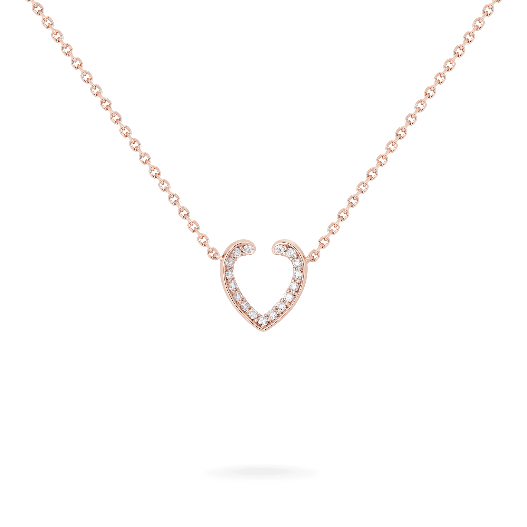 Garrard Aloria Mini Icon collection white diamond pendant in 18ct rose gold 2018643 Hero View