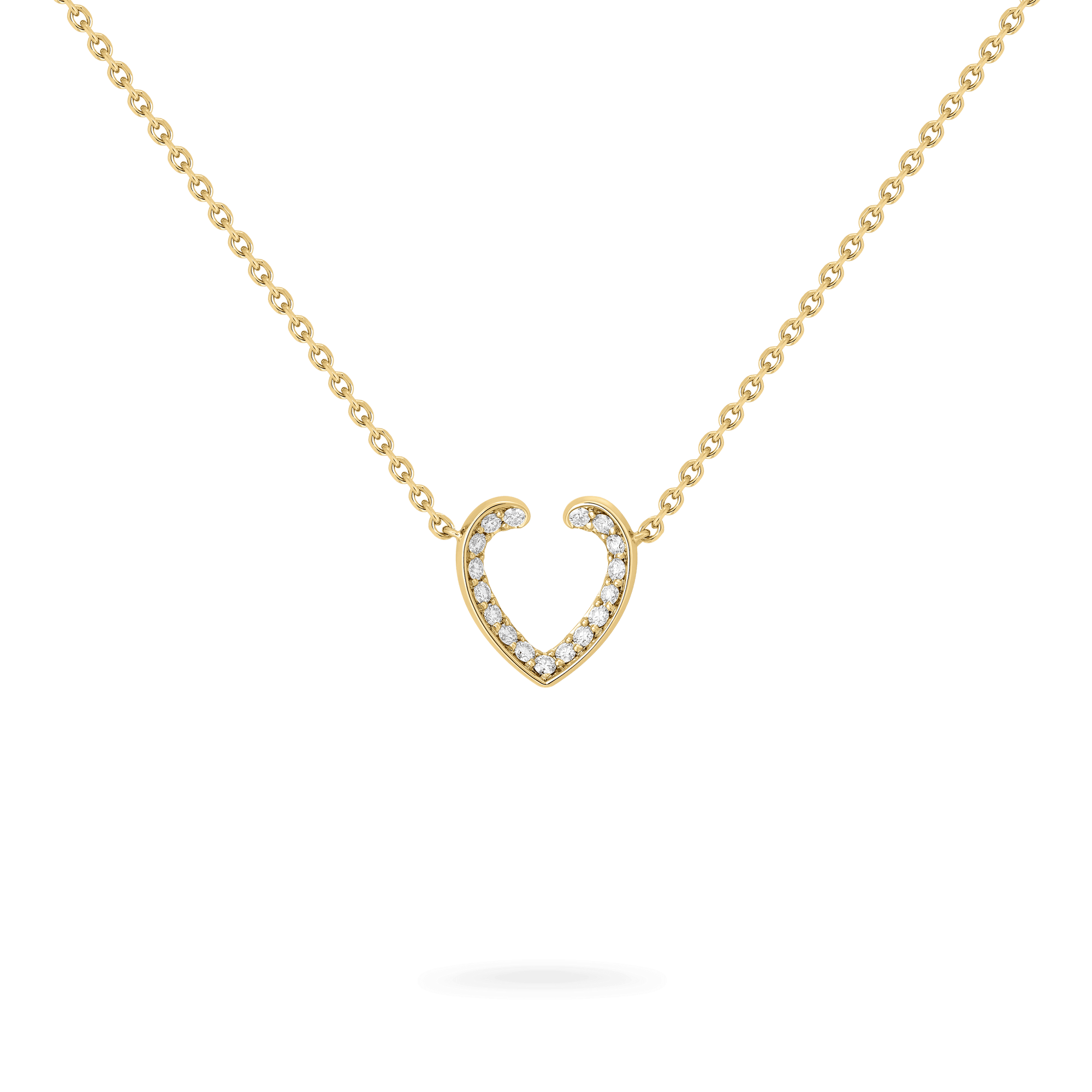 Garrard Aloria Mini Icon collection white diamond pendant in 18ct yellow gold 2018643 Hero View