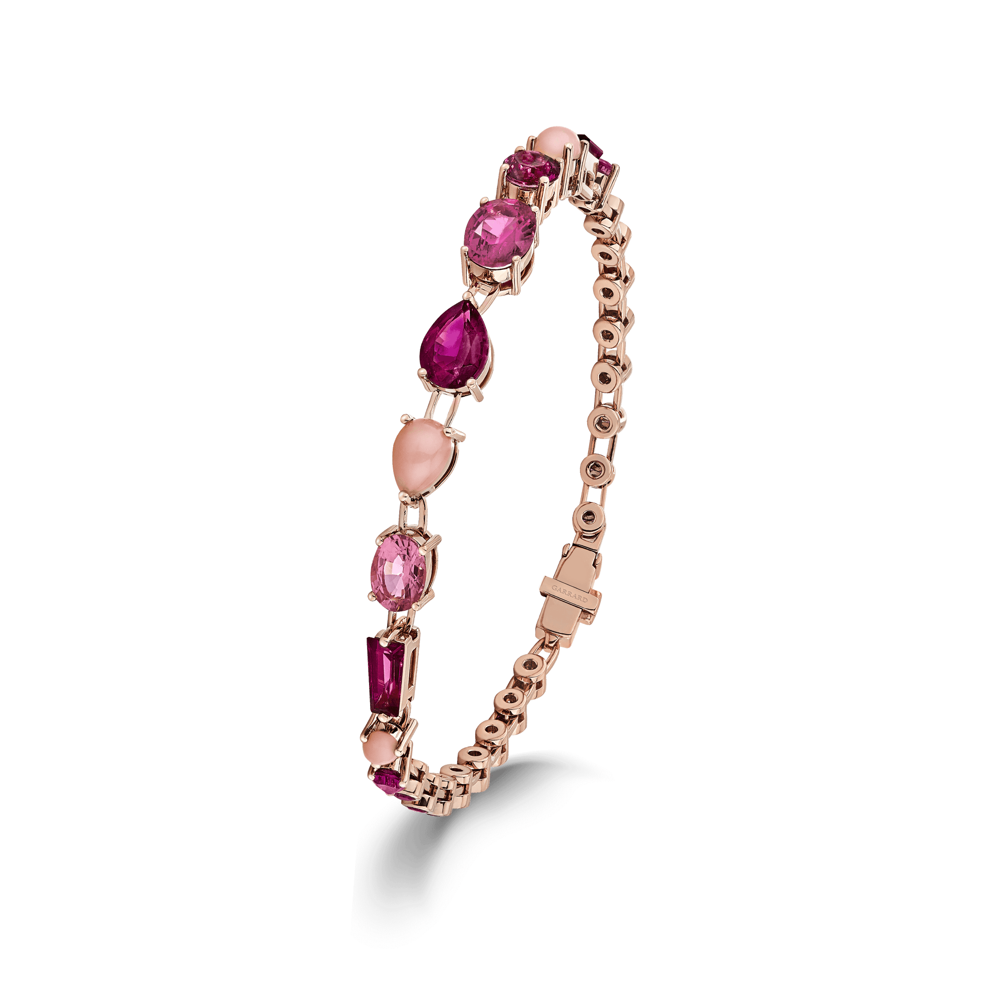 Garrard Blaze Collection 18ct rose gold bracelet with pink sapphires rubellites and pink opals 2017671