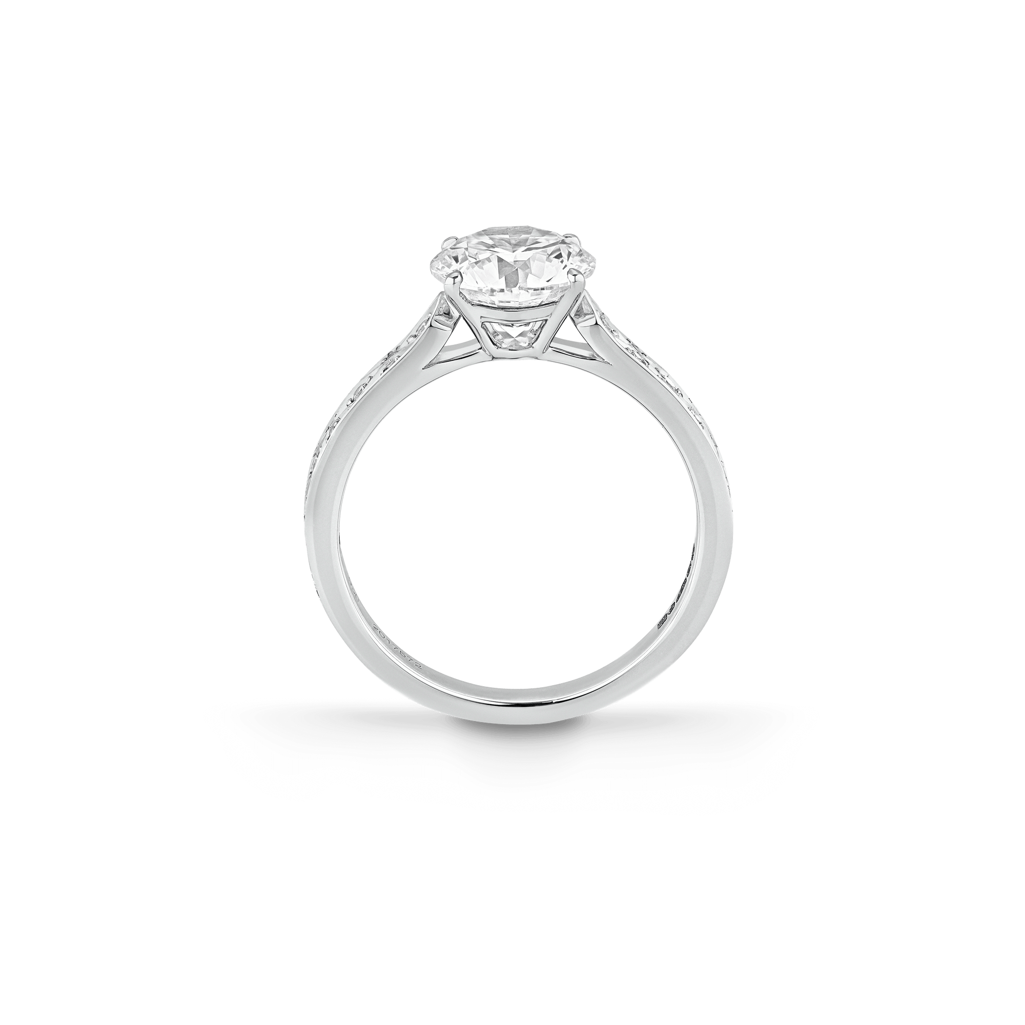 Garrard Bridal collection Signature Round Brilliant Diamond Solitaire Engagement Ring In Platinum with Diamonds JRSGPT01 2017572