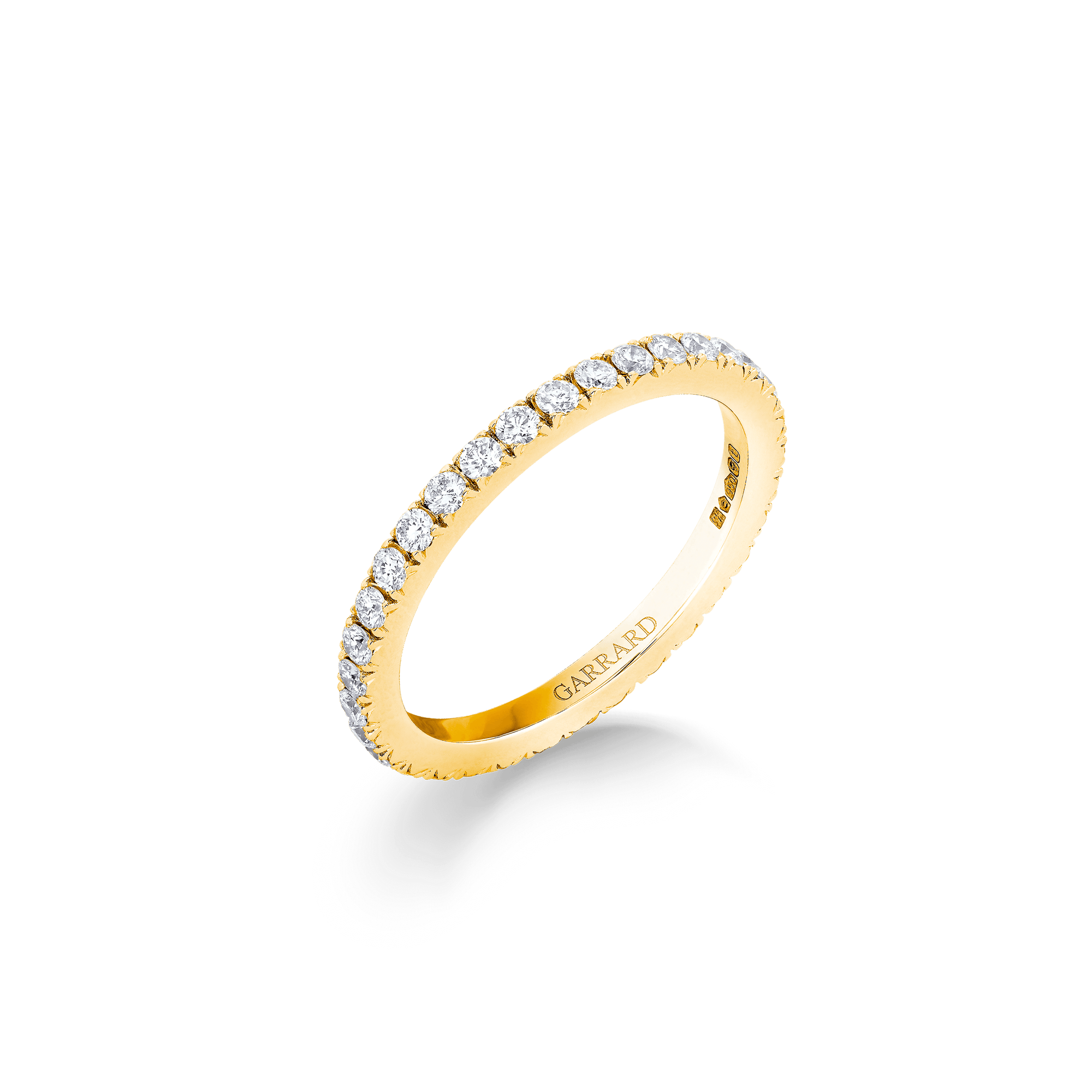 Garrard Bridal jewellery collection Castle Set Diamond Eternity Band in 18ct Yellow Gold 2mm 2017259