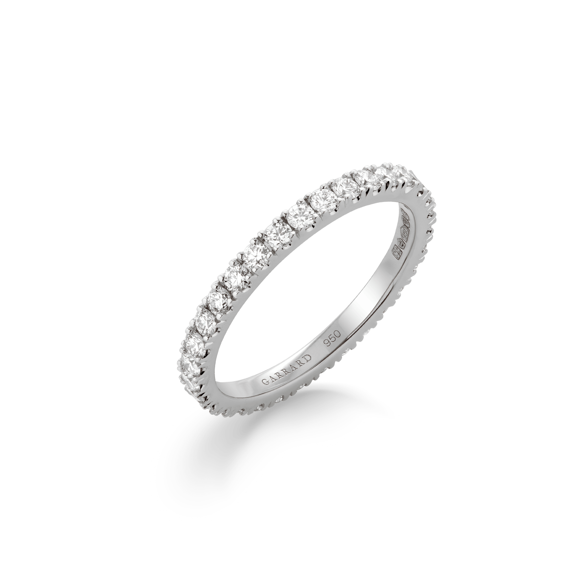 Garrard Bridal jewellery collection Castle Set Diamond Eternity Band in Platinum 2mm 2016519 Hero