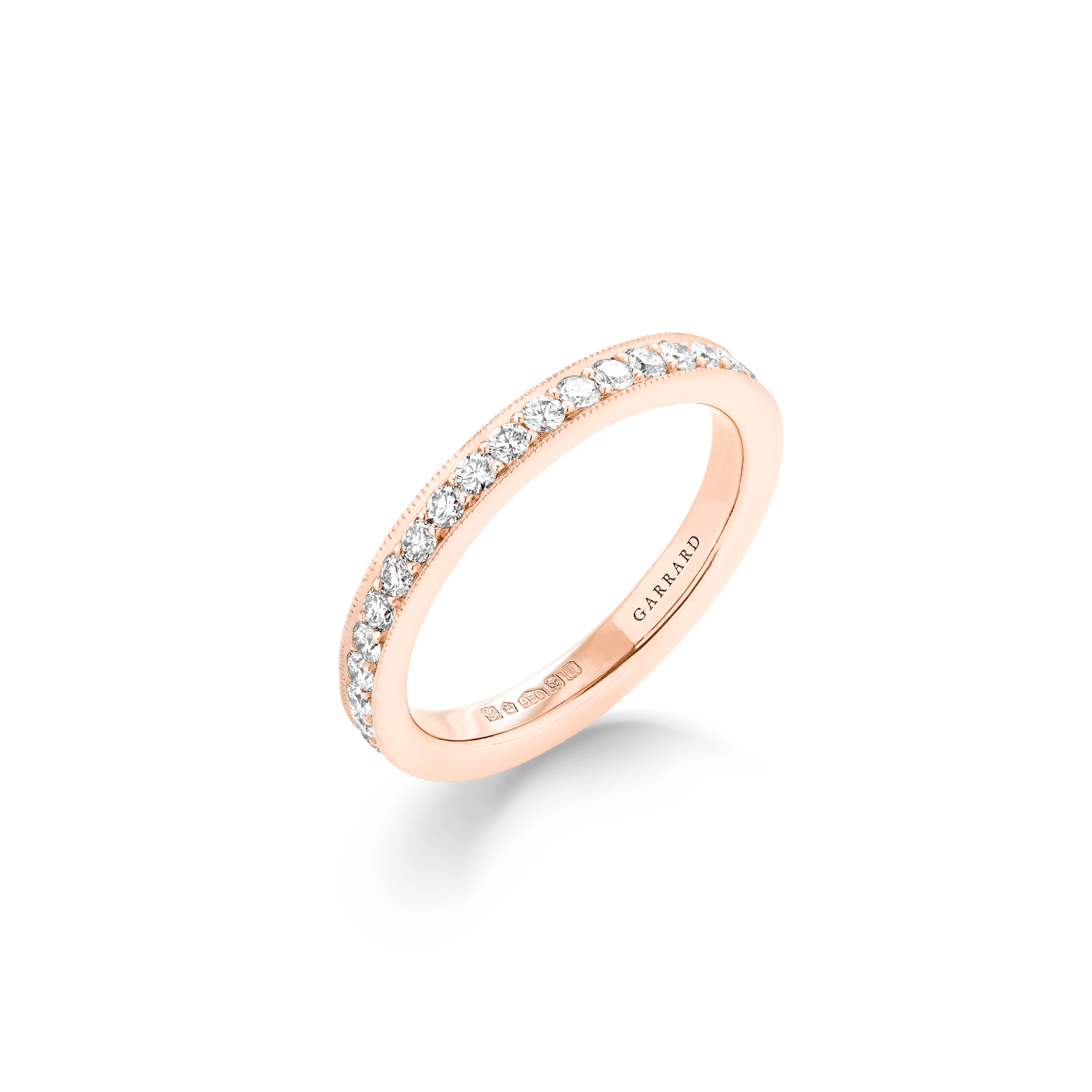 Garrard Bridal jewellery collection Evermore Diamond Eternity Band in 18ct Rose Gold 2mm 2017255