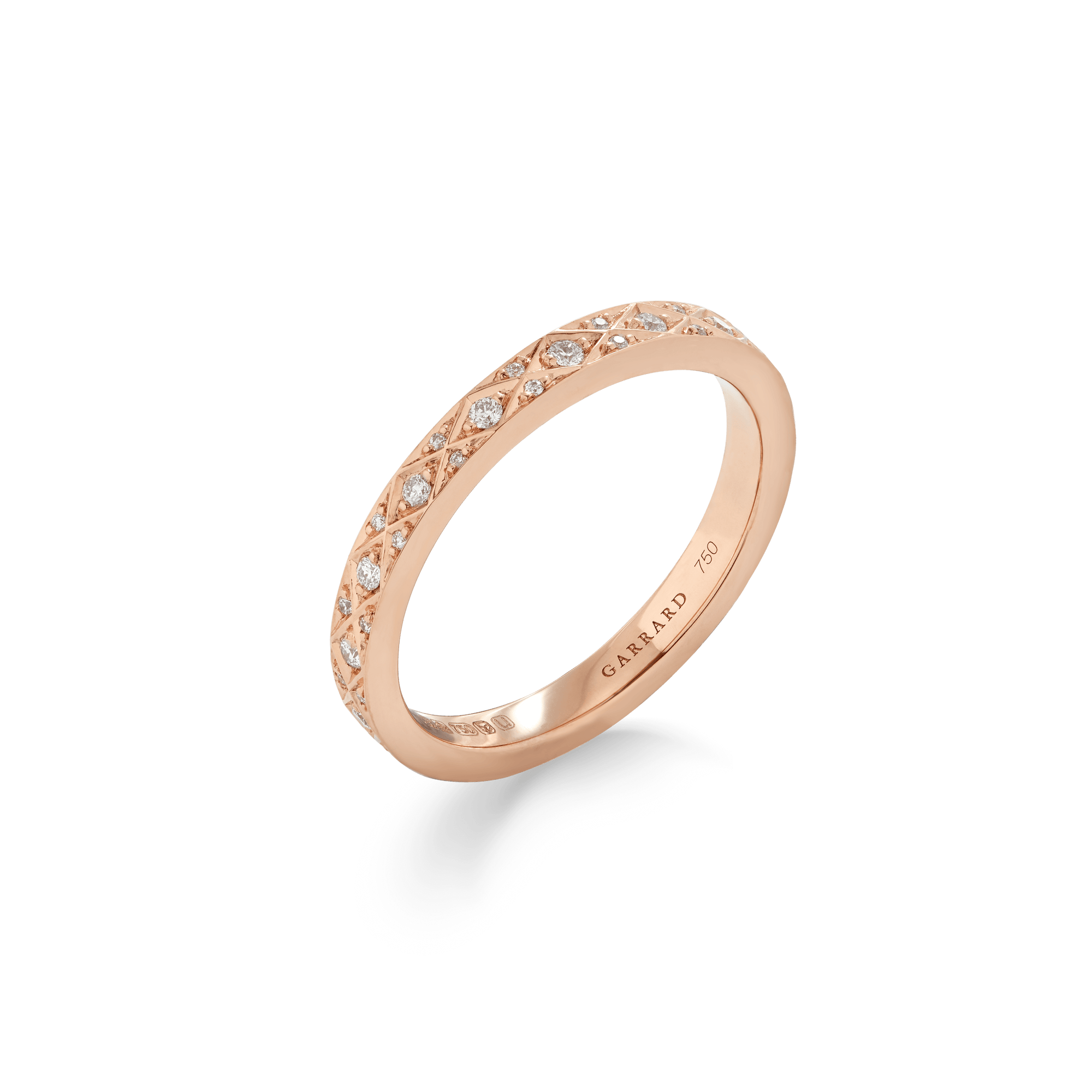 Garrard Bridal jewellery collection Signature Diamond Eternity Band in 18ct Rose Gold 2015932 Hero