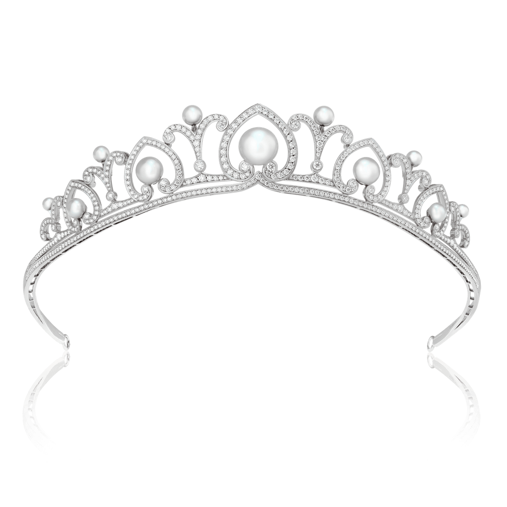 Garrard Catherine Pearl Tiara​ In 18ct White Gold with Diamonds 2018525 Hero