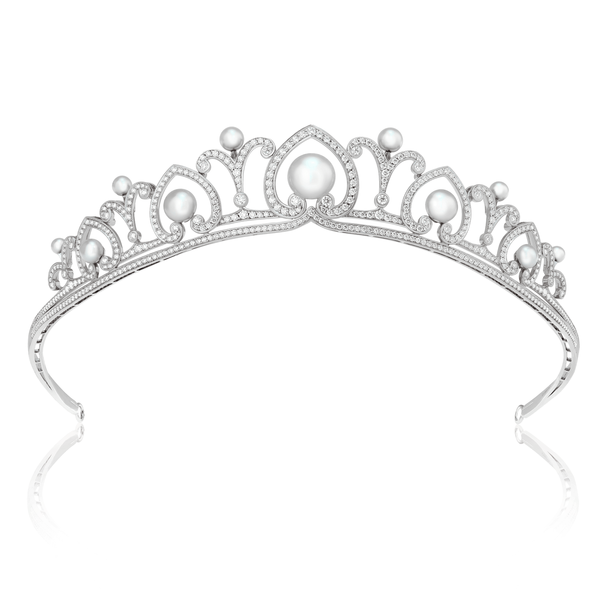 Garrard Catherine Pearl Tiara​ In 18ct White Gold with Diamonds 2018525 Hero