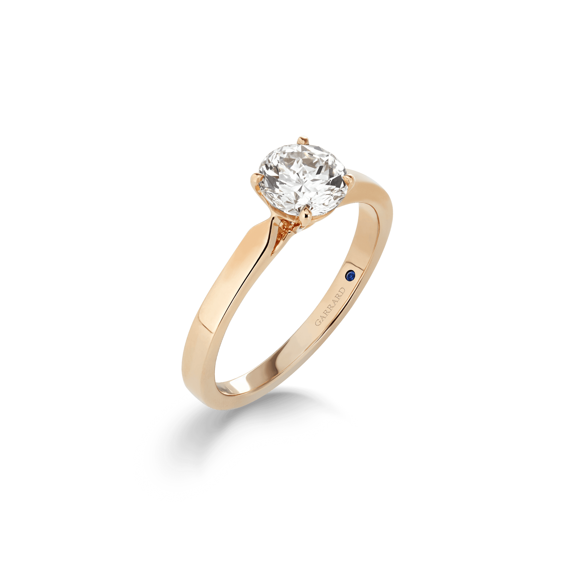 Garrard Cherish Round Diamond Solitaire Engagement Ring In 18 Carat Rose Gold 2017174 1
