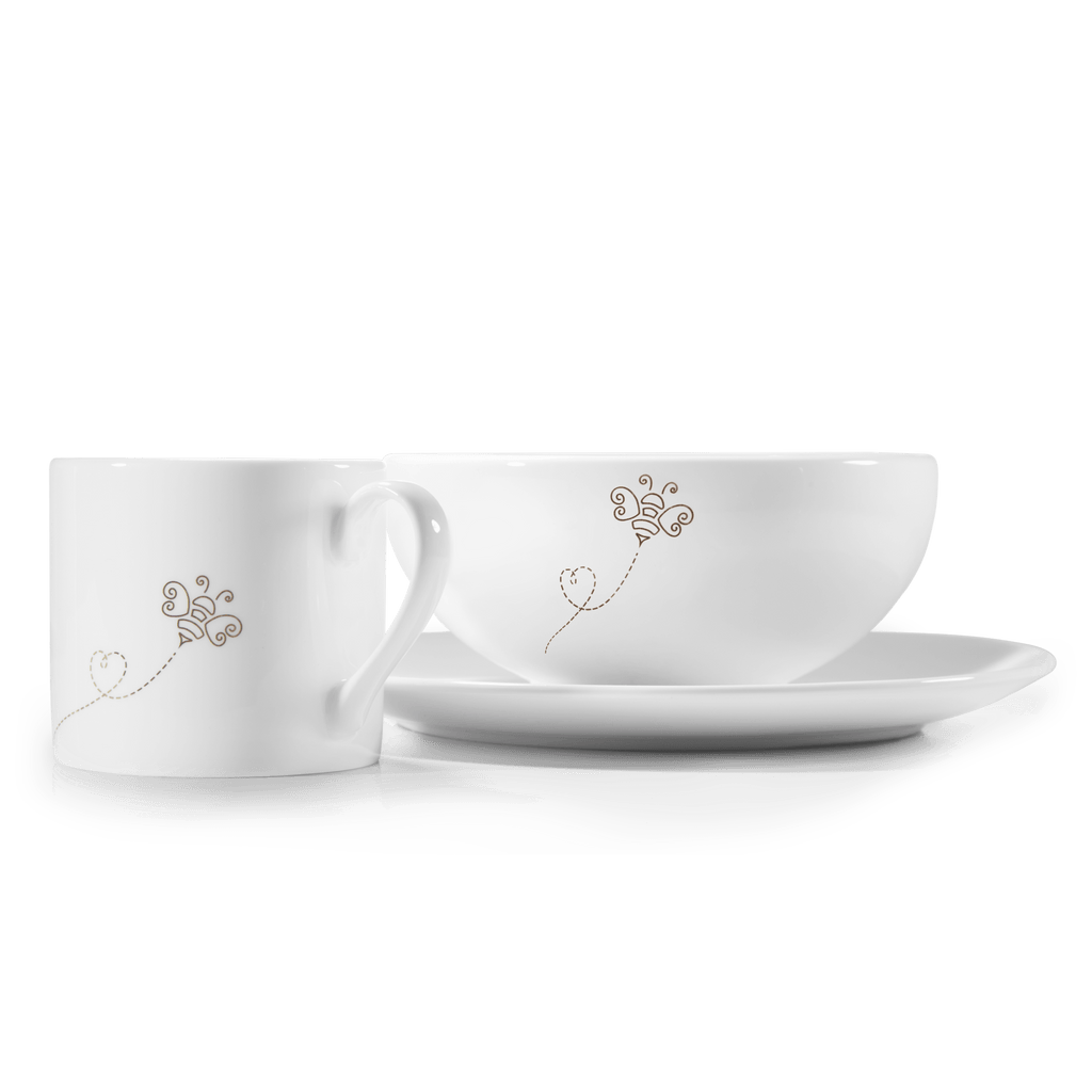 Garrard Christening New Baby Gift Baby Bee collection Bone China Three Piece Dinnerware Set 2017781 Hero 2