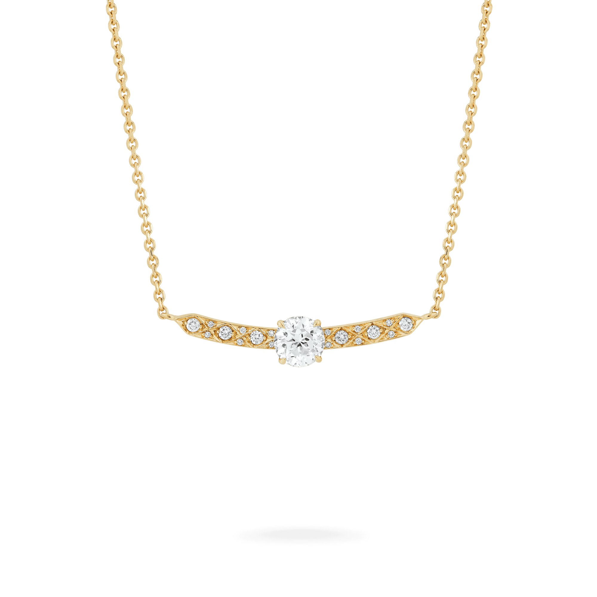 Garrard Classic jewellery collection Signature Round Brilliant Diamond Pendant In 18ct Yellow Gold 2015851 1
