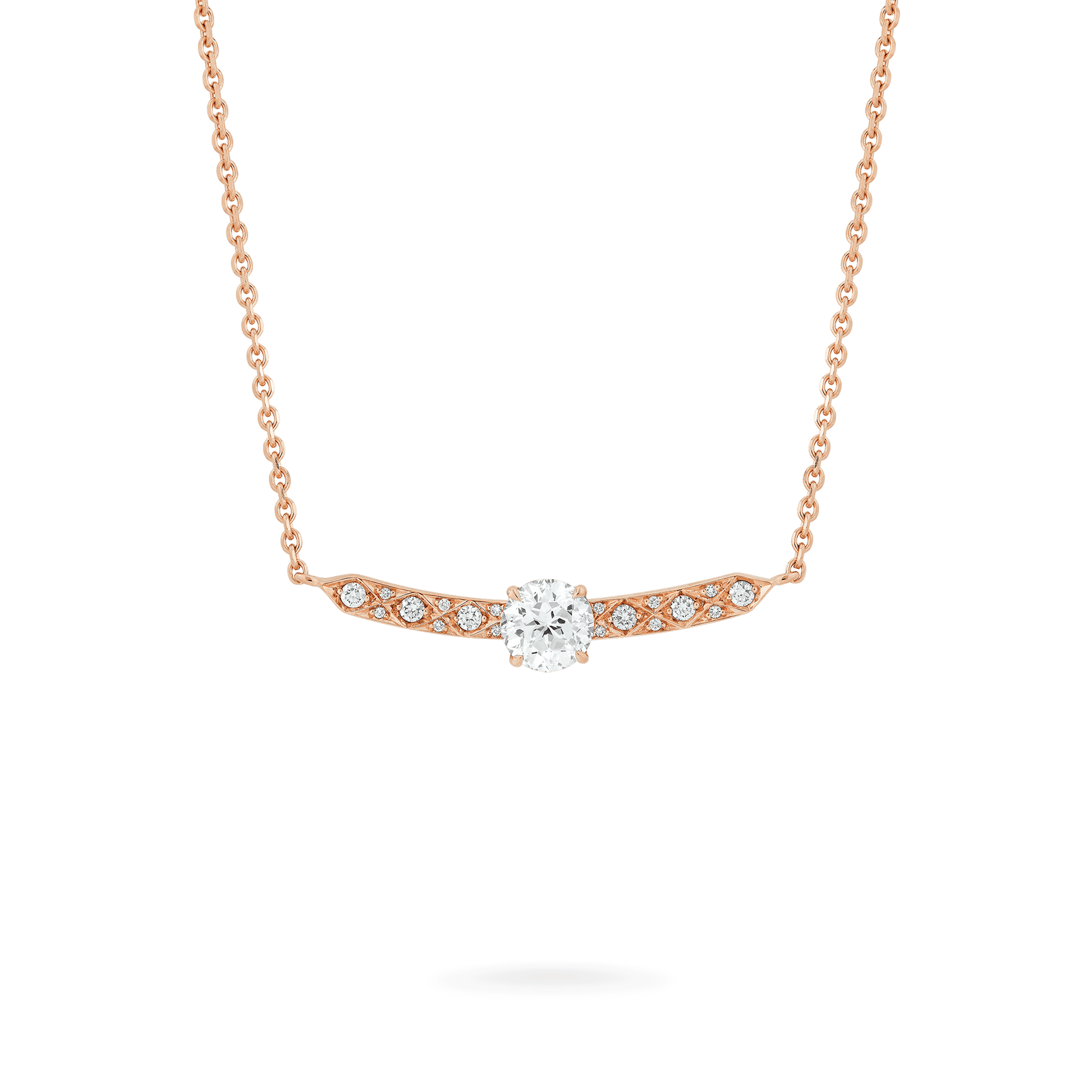 Garrard Classic jewellery collection Signature Round Diamond Pendant In 18ct Rose Gold 2015847 4