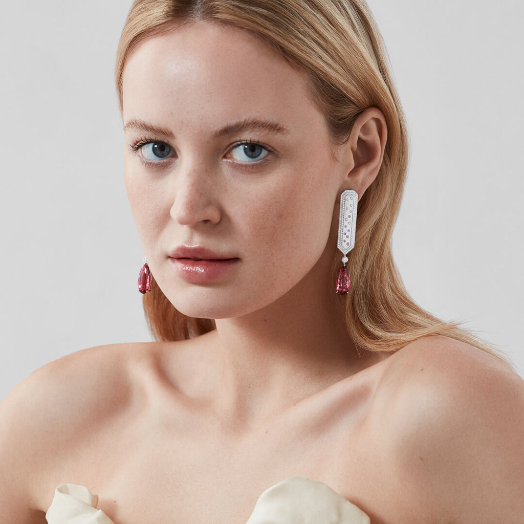 Garrard Couture Desert Rose Panel Earrings. 2018132