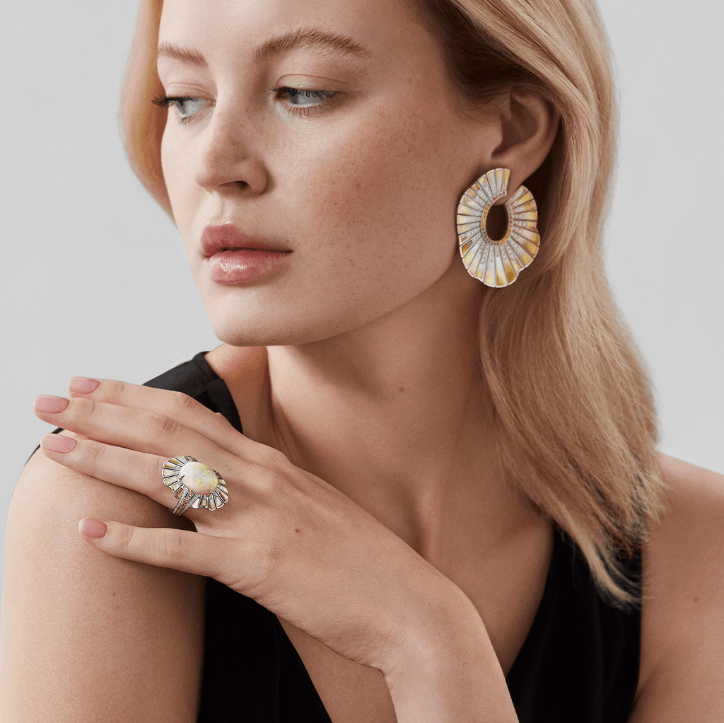 Garrard Couture Northern Lights Earrings and Ring 1