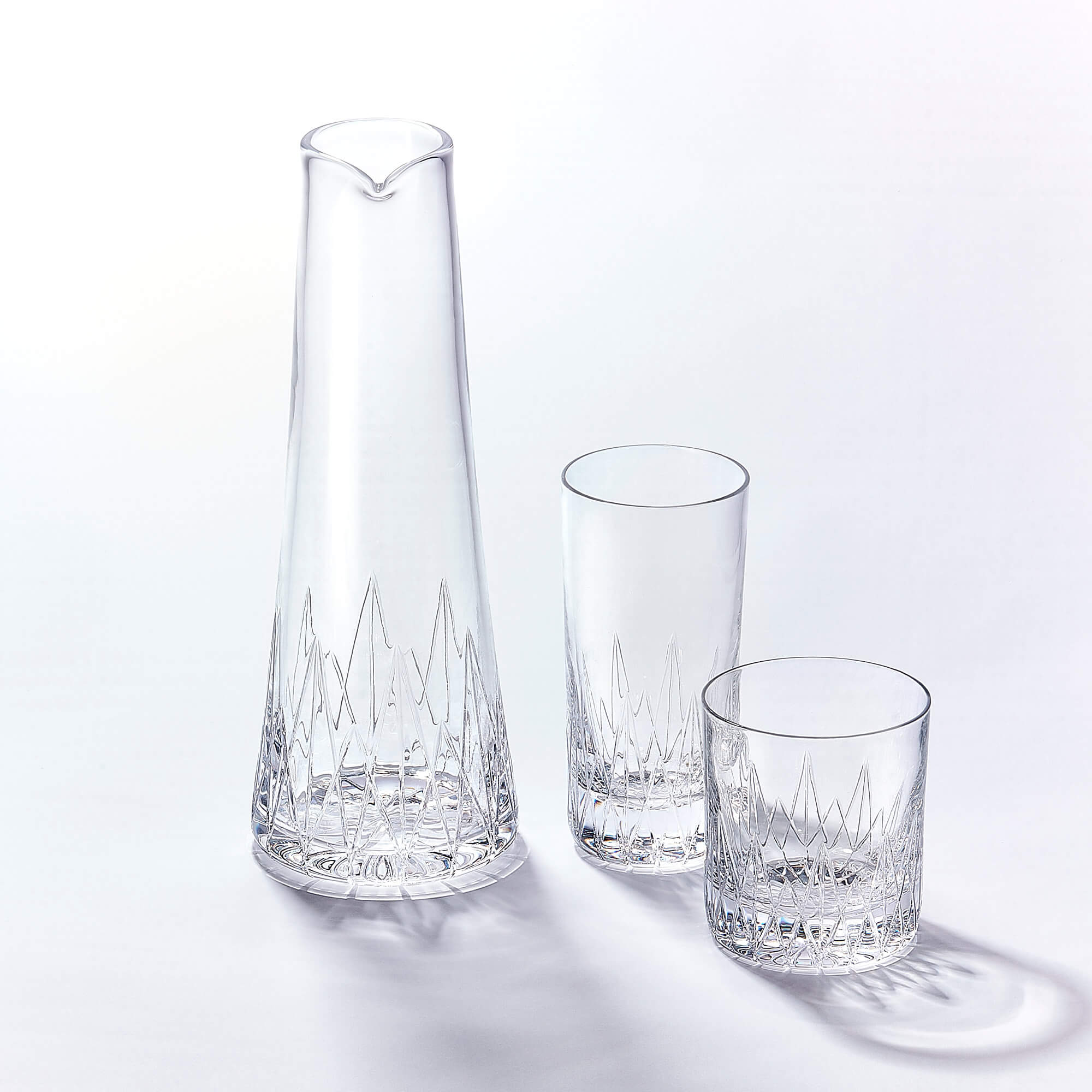 Garrard Crystal luxury home barware Crystal Carafe Tumbler and Highball Glass