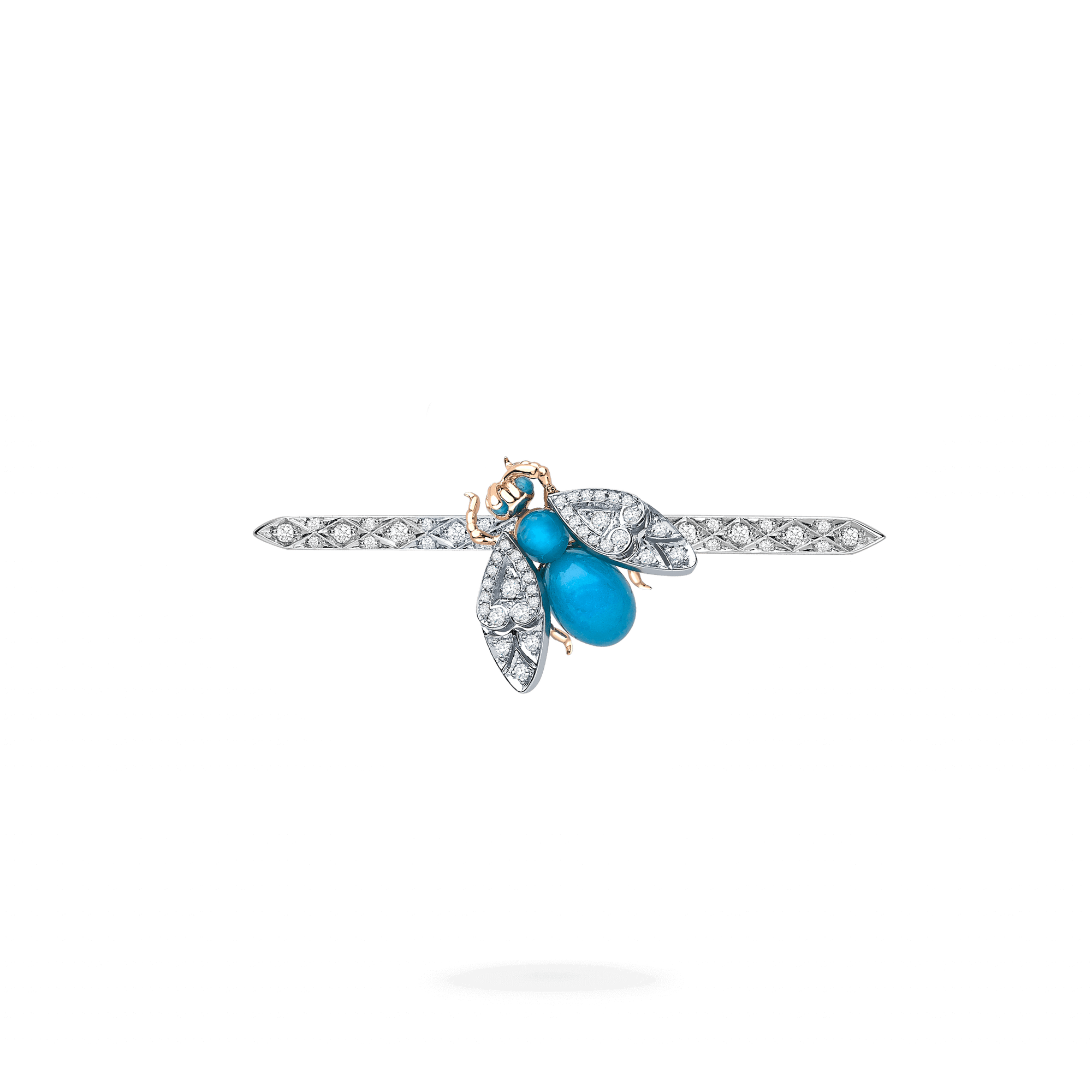 Garrard Enchanted Palace Jewellery Collection Turquoise and Diamond Bug Brooch 