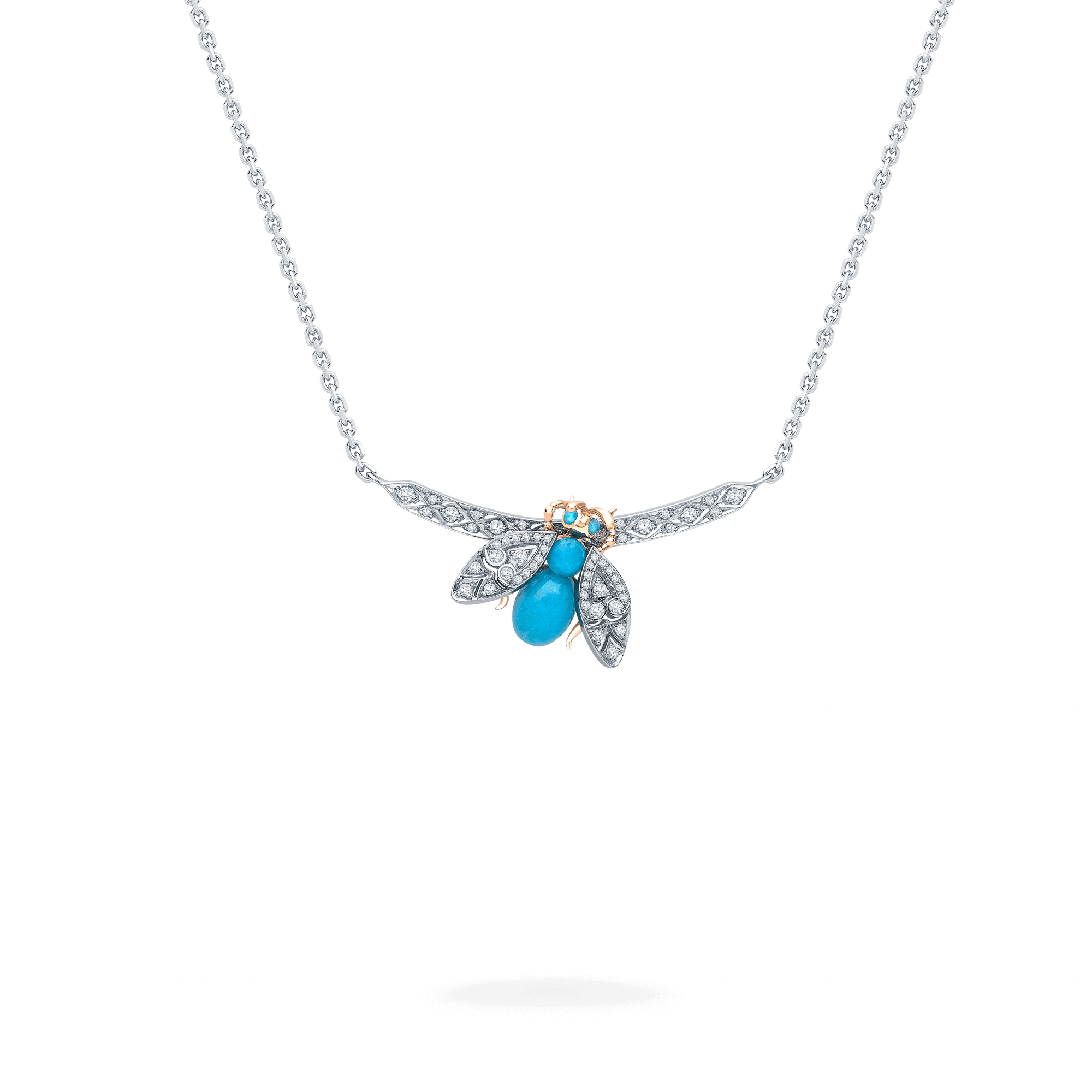 Garrard Enchanted Palace Jewellery Collection Turquoise and Diamond Bug Pendant In 18ct White Gold 2014735