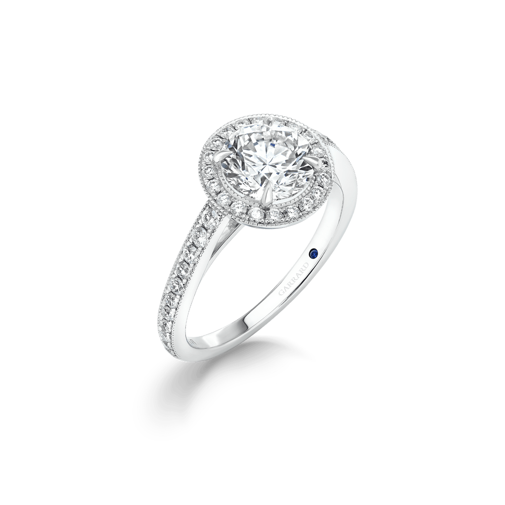 Garrard Evermore Round Brilliant Diamond Halo Engagement Ring In Platinum with Diamonds 2014489
