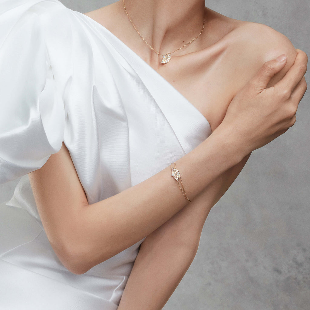 Garrard Fanfare Symphony Diamond Bracelet In 18ct Yellow Gold 2018313 Model